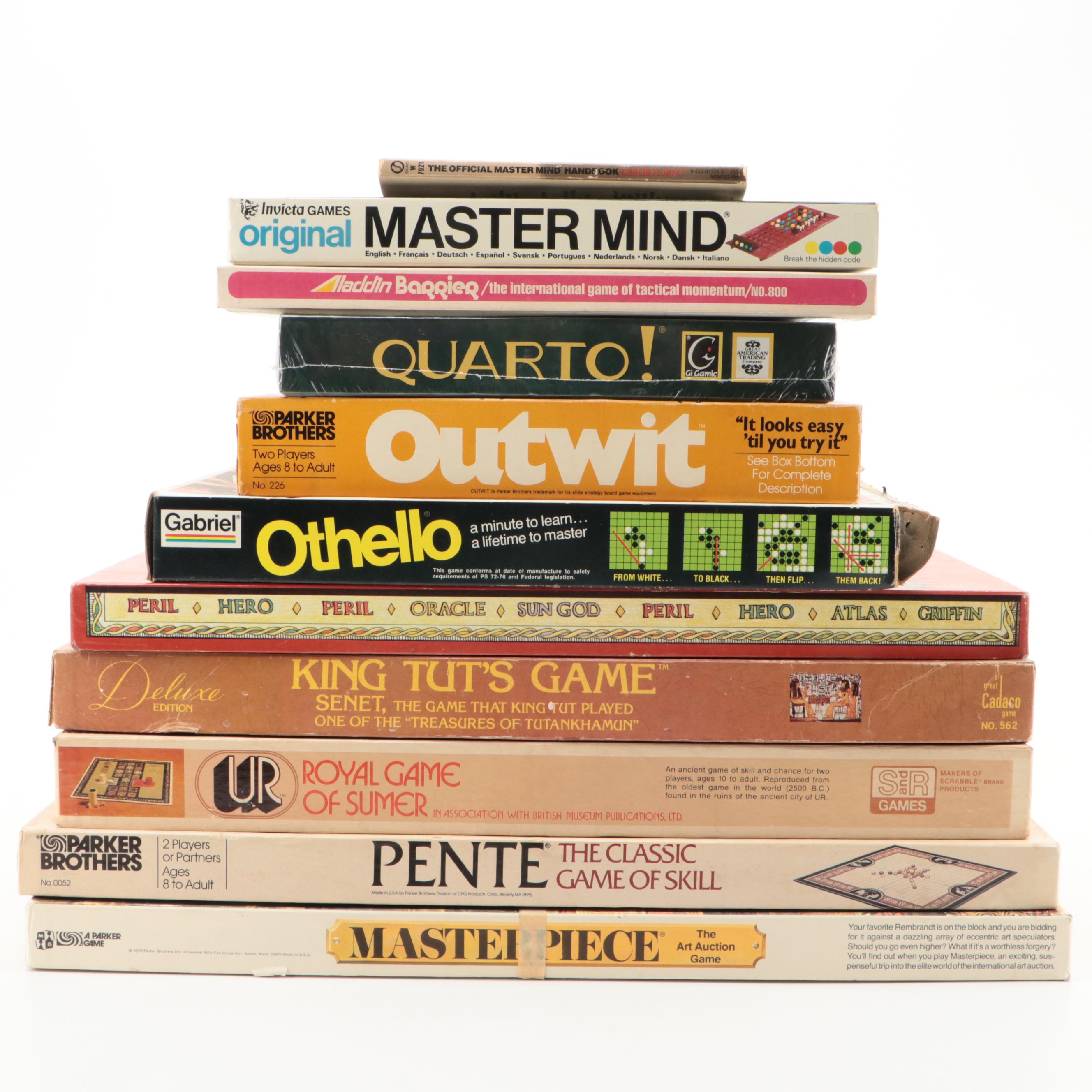 Pente, Outwit, Master Mind and More Board Games, Mid to Late 20th Century