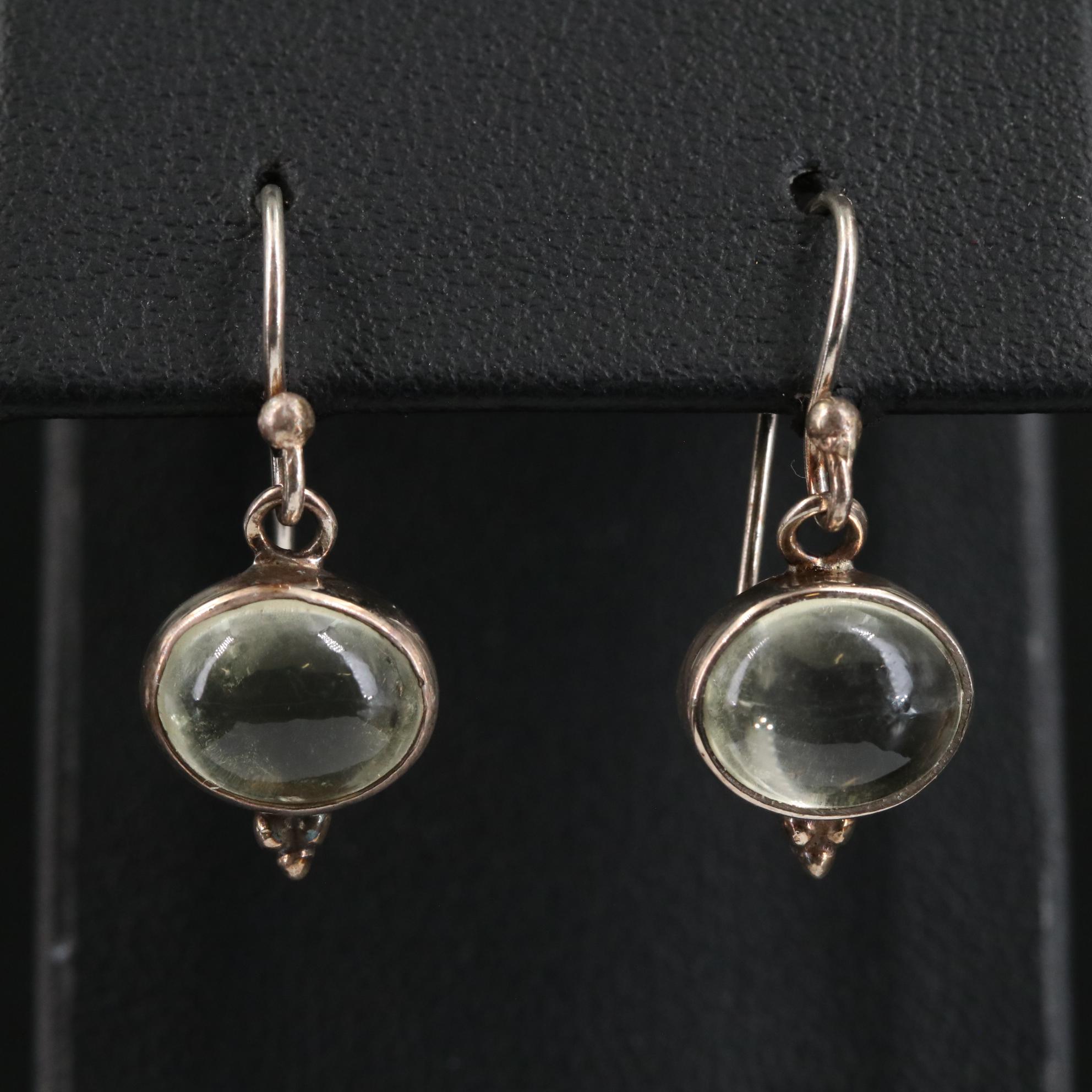 Sterling Citrine Drop Earrings