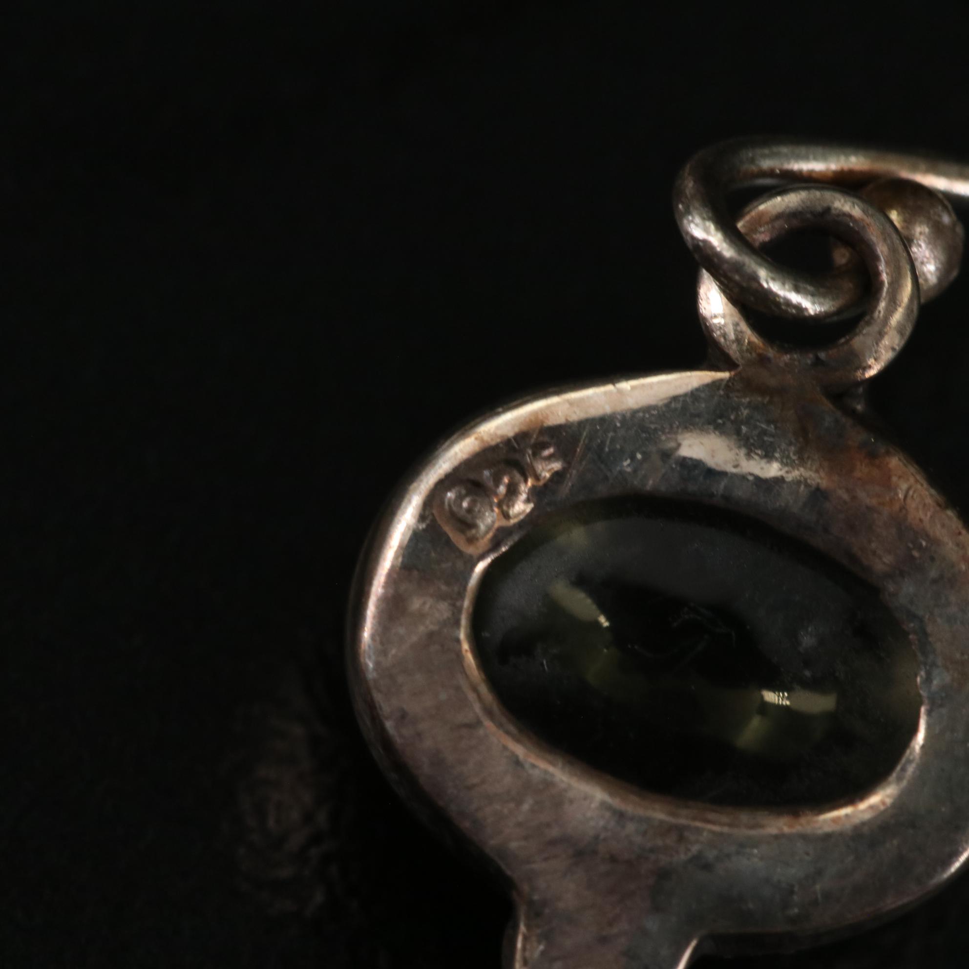 Sterling Citrine Drop Earrings