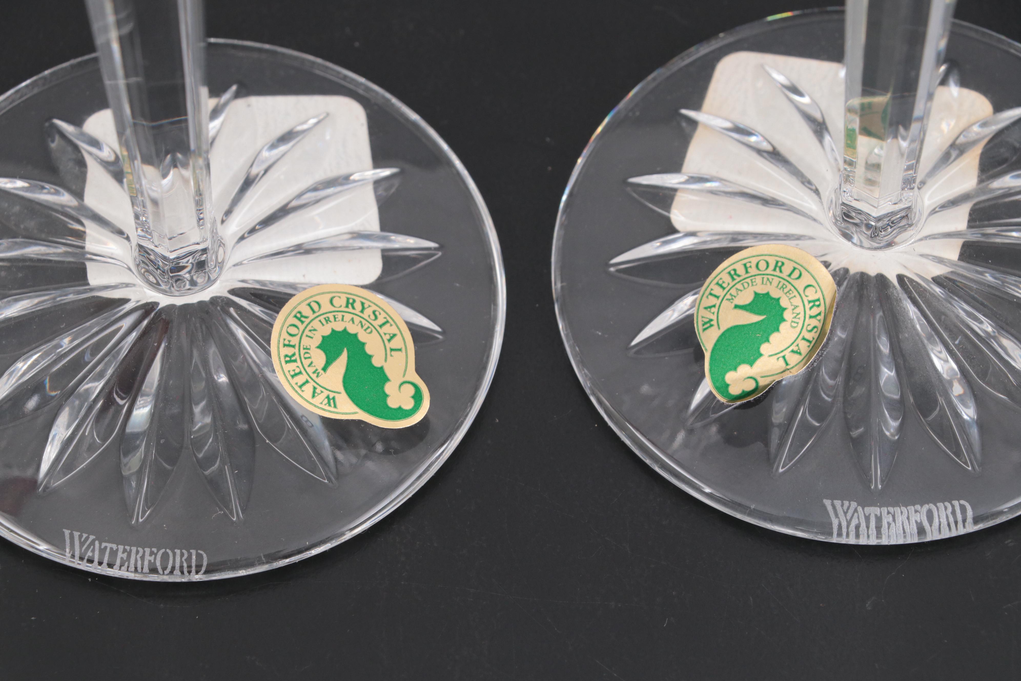 Waterford Twelve Days of Christmas Collection Crystal Champagne Flutes