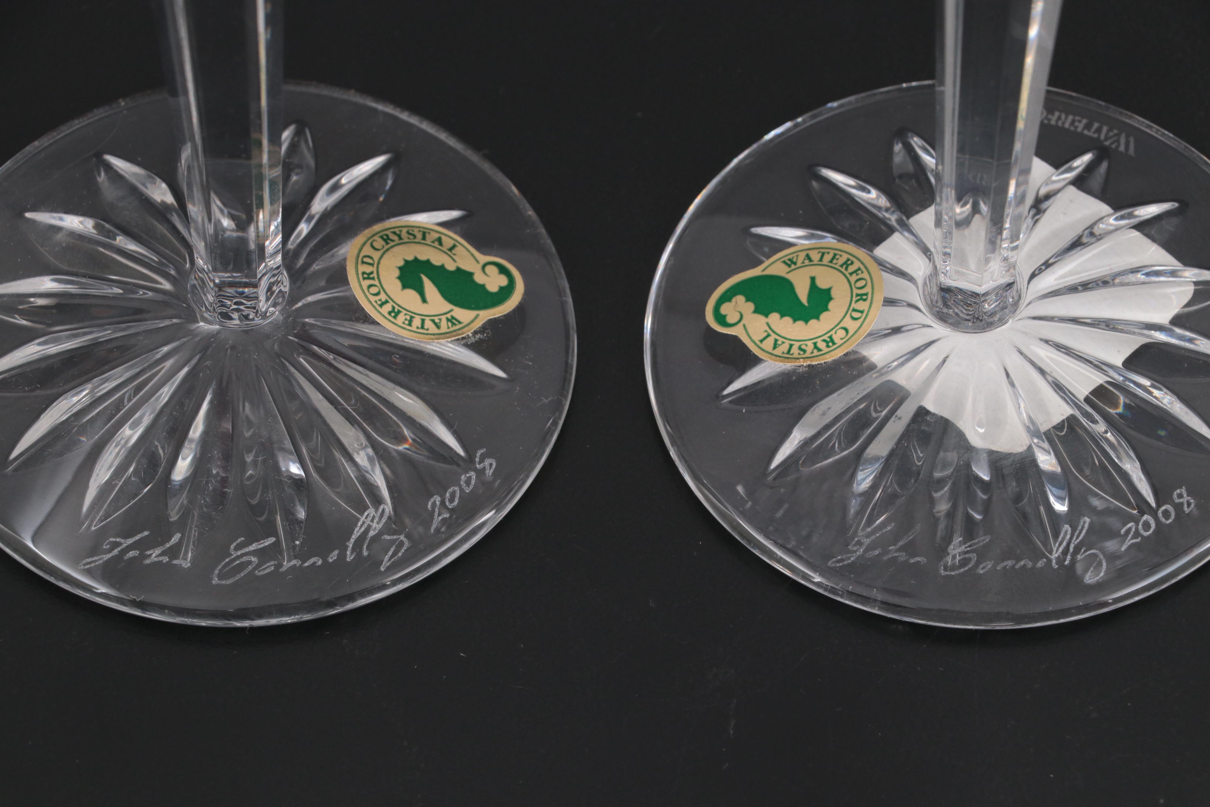 Waterford Twelve Days of Christmas Collection Crystal Champagne Flutes