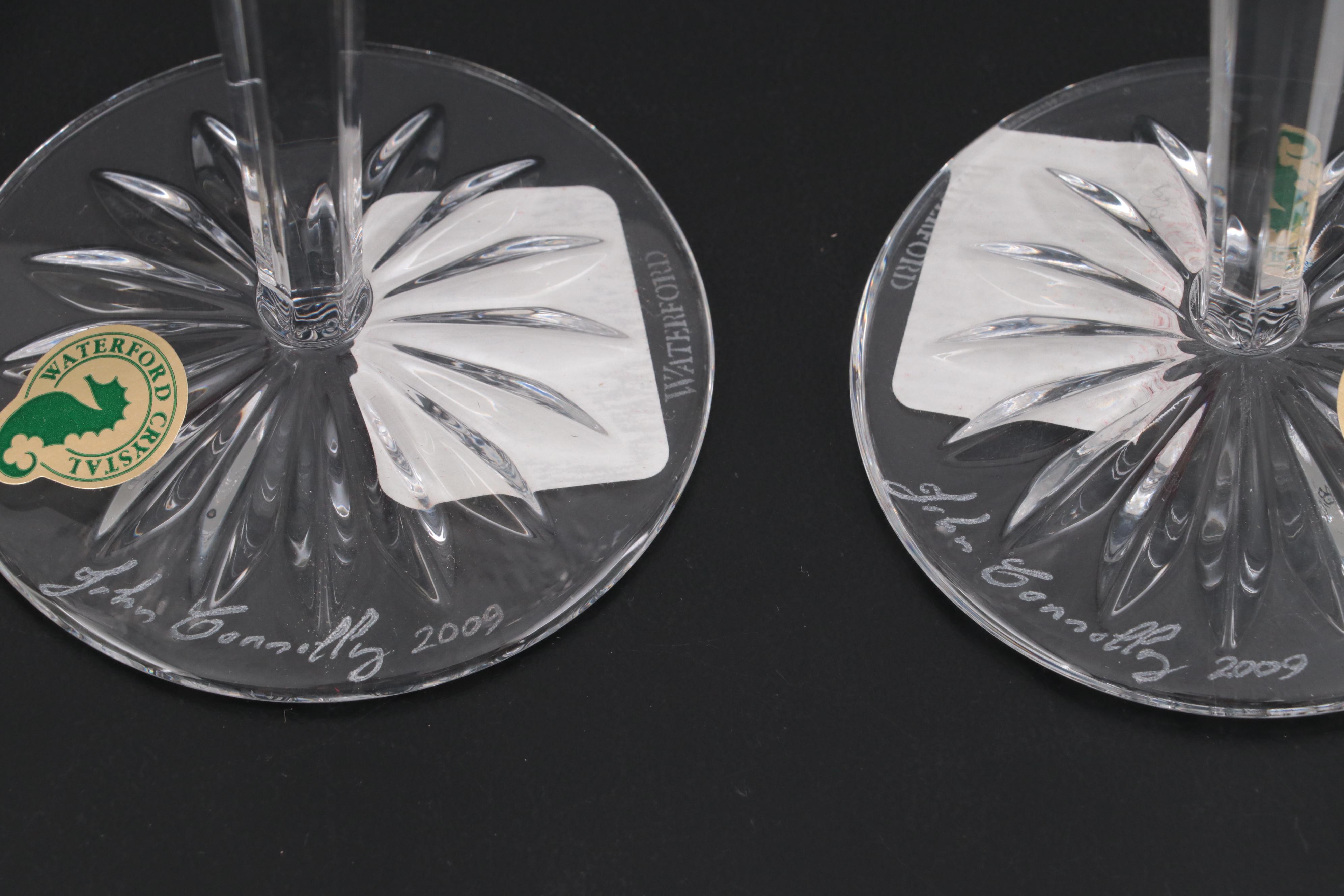 Waterford Twelve Days of Christmas Collection Crystal Champagne Flutes