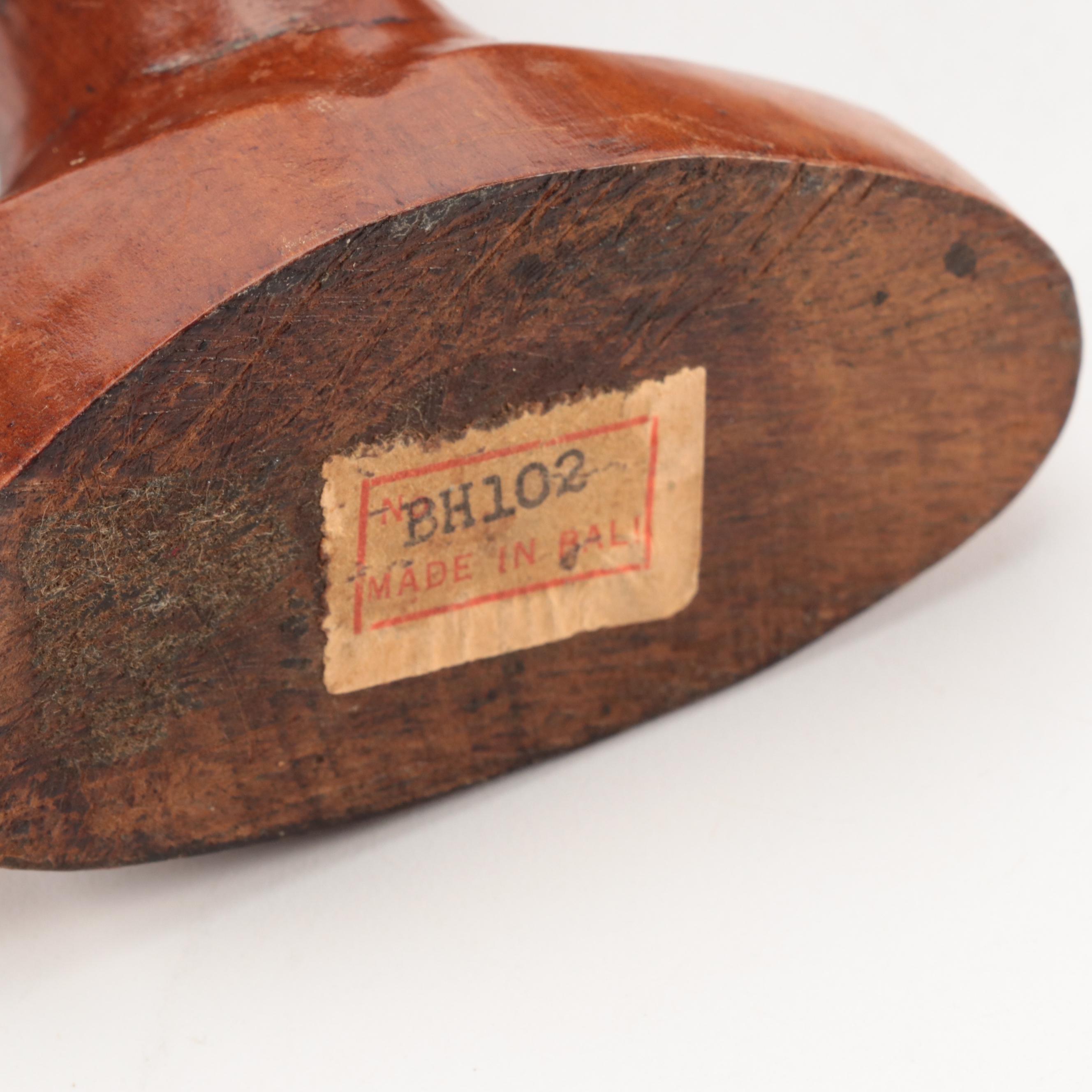 Asian, Israeli, African Hand-Carved Wood Figures Including Water Buffalo, Sage