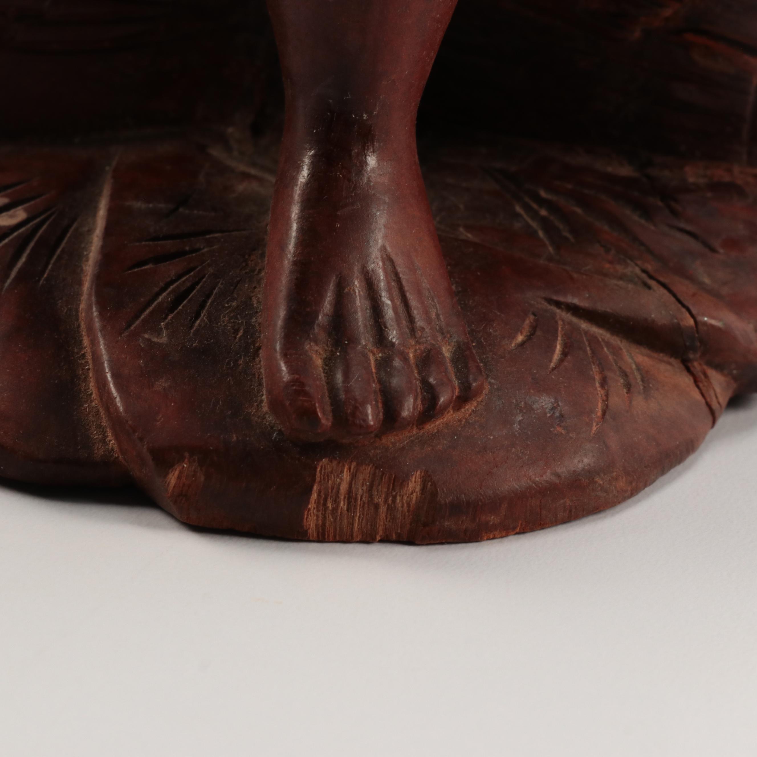 Asian, Israeli, African Hand-Carved Wood Figures Including Water Buffalo, Sage