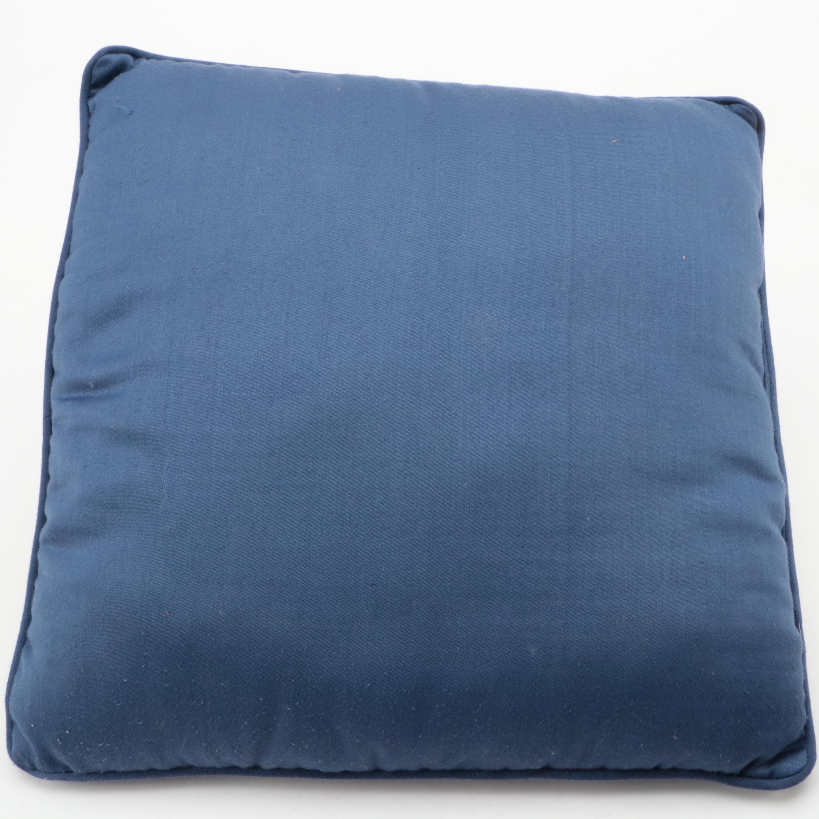 Sferra Basket Weave Cotton Throw Blanket with Needlepoint and More Pillows