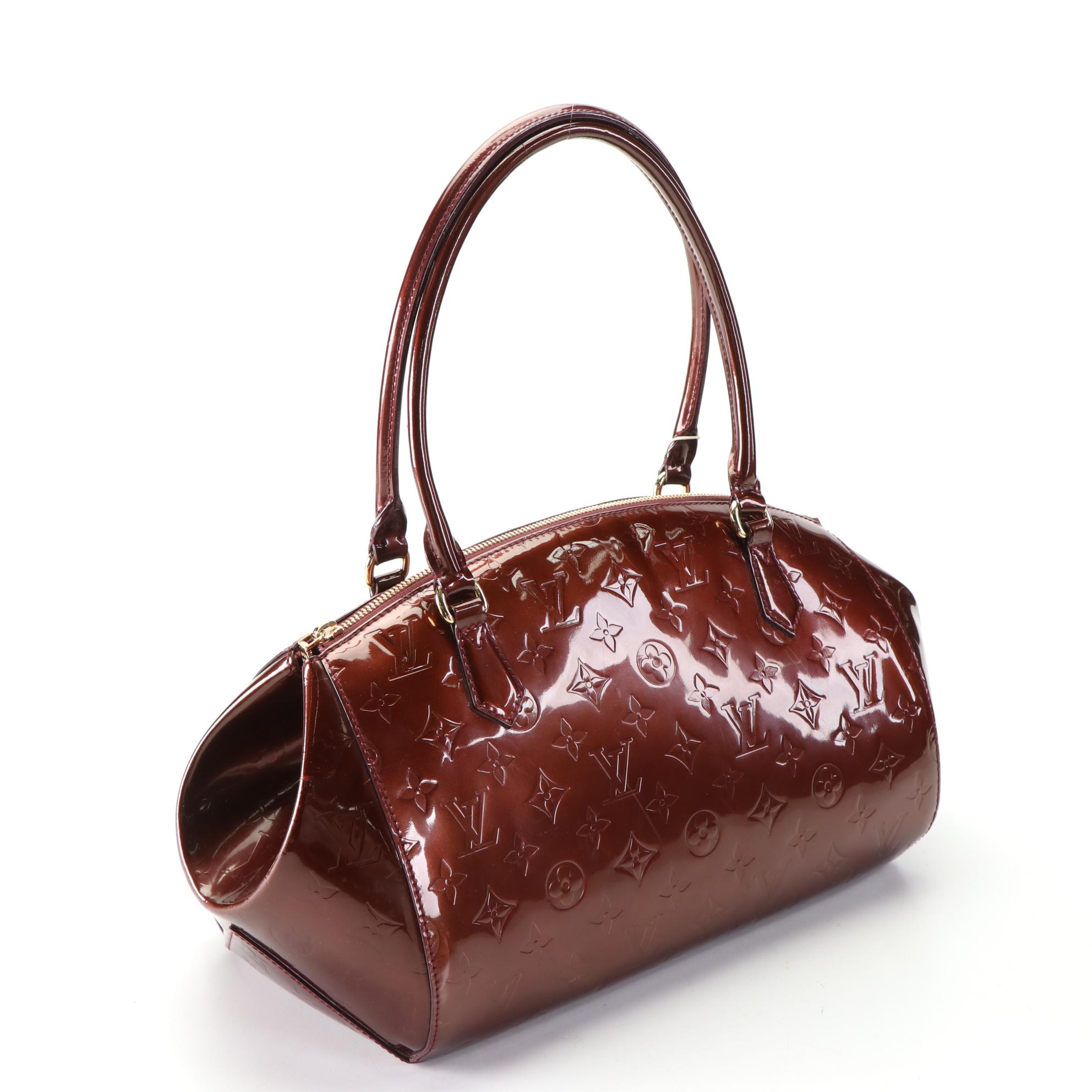 Louis Vuitton Sherwood GM Handbag in Rouge Fauviste Monogram Vernis