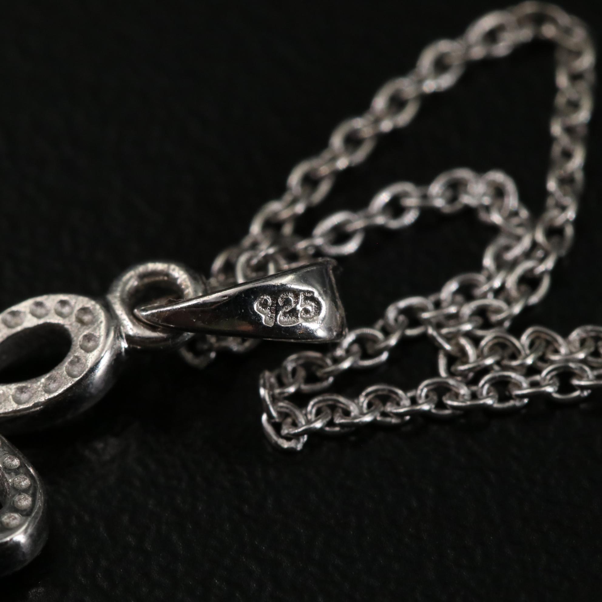 Sterling Butterfly Pendant Necklace