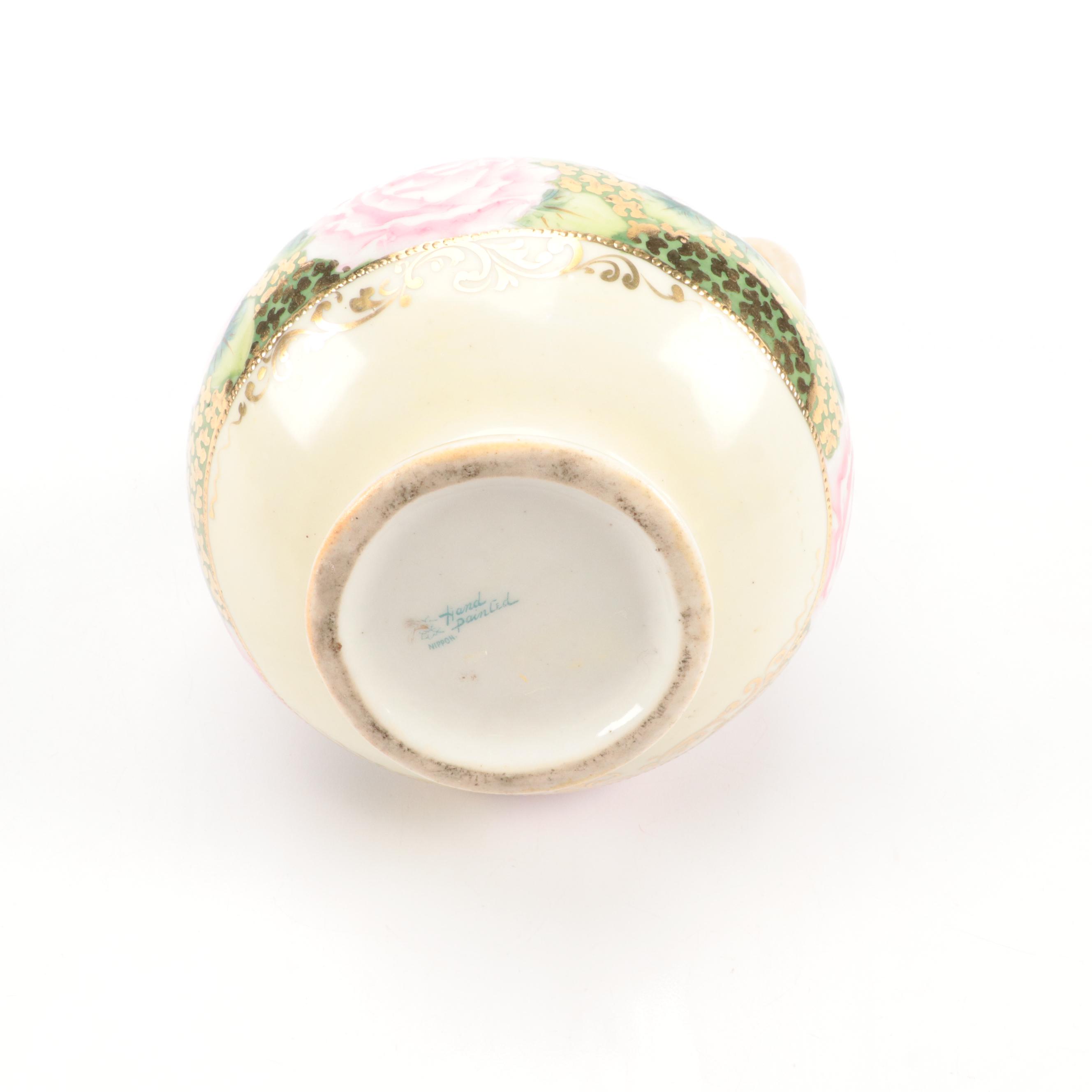 Nippon Double Handled Porcelain Vase