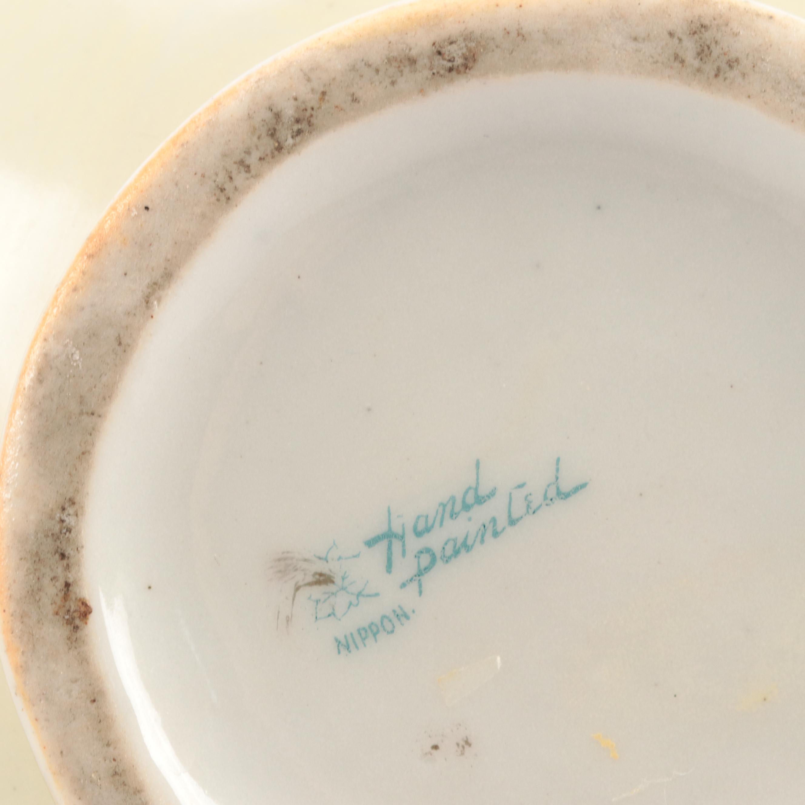 Nippon Double Handled Porcelain Vase