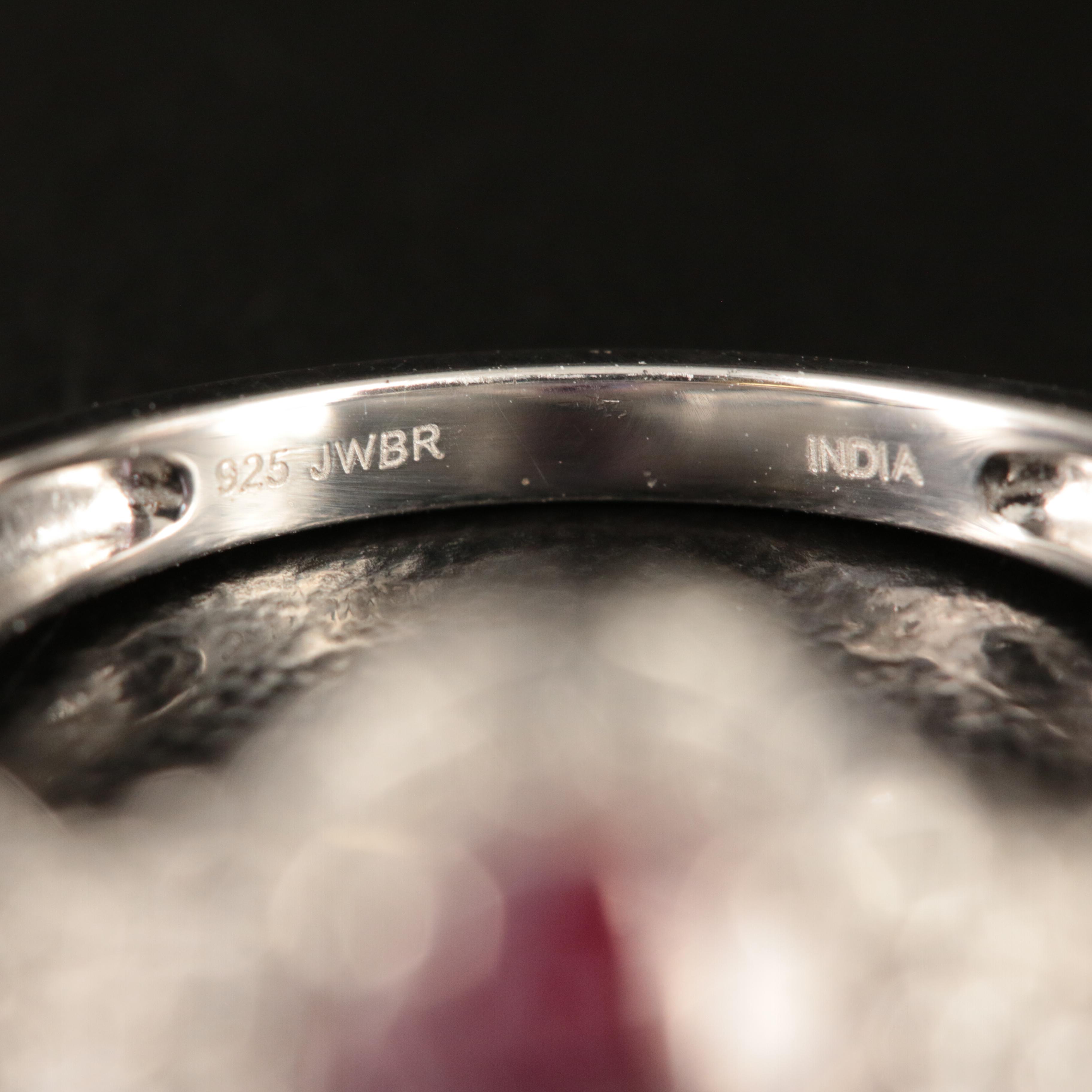 Sterling Sapphire and White Sapphire Ring