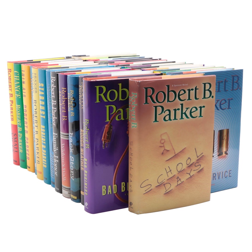 First Edition Robert B. Parker Novels Including "Perish Twice" and "Hush Money"