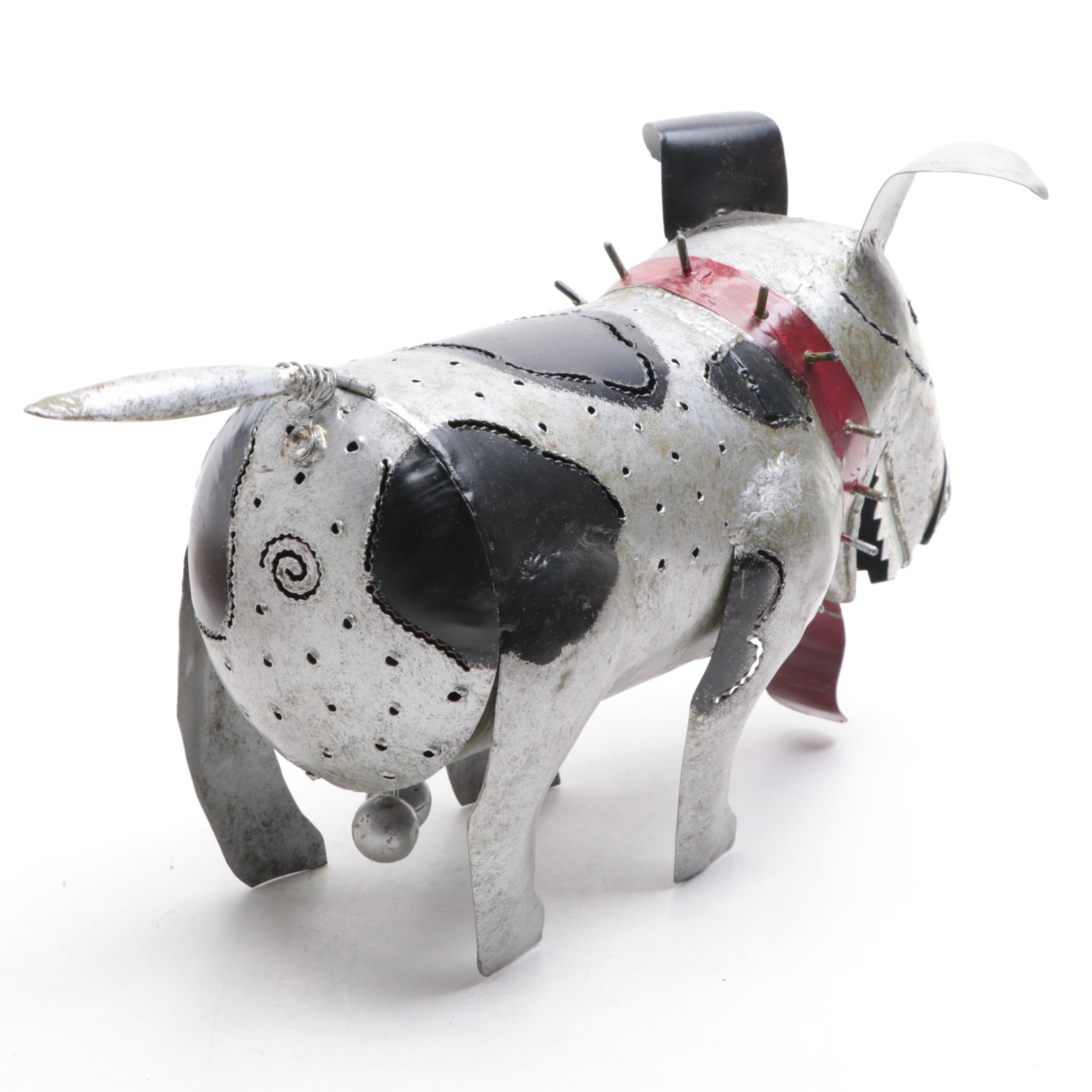 Sheet Metal "Spike the Dog" Tealight Candle Holder Garden Sculpture