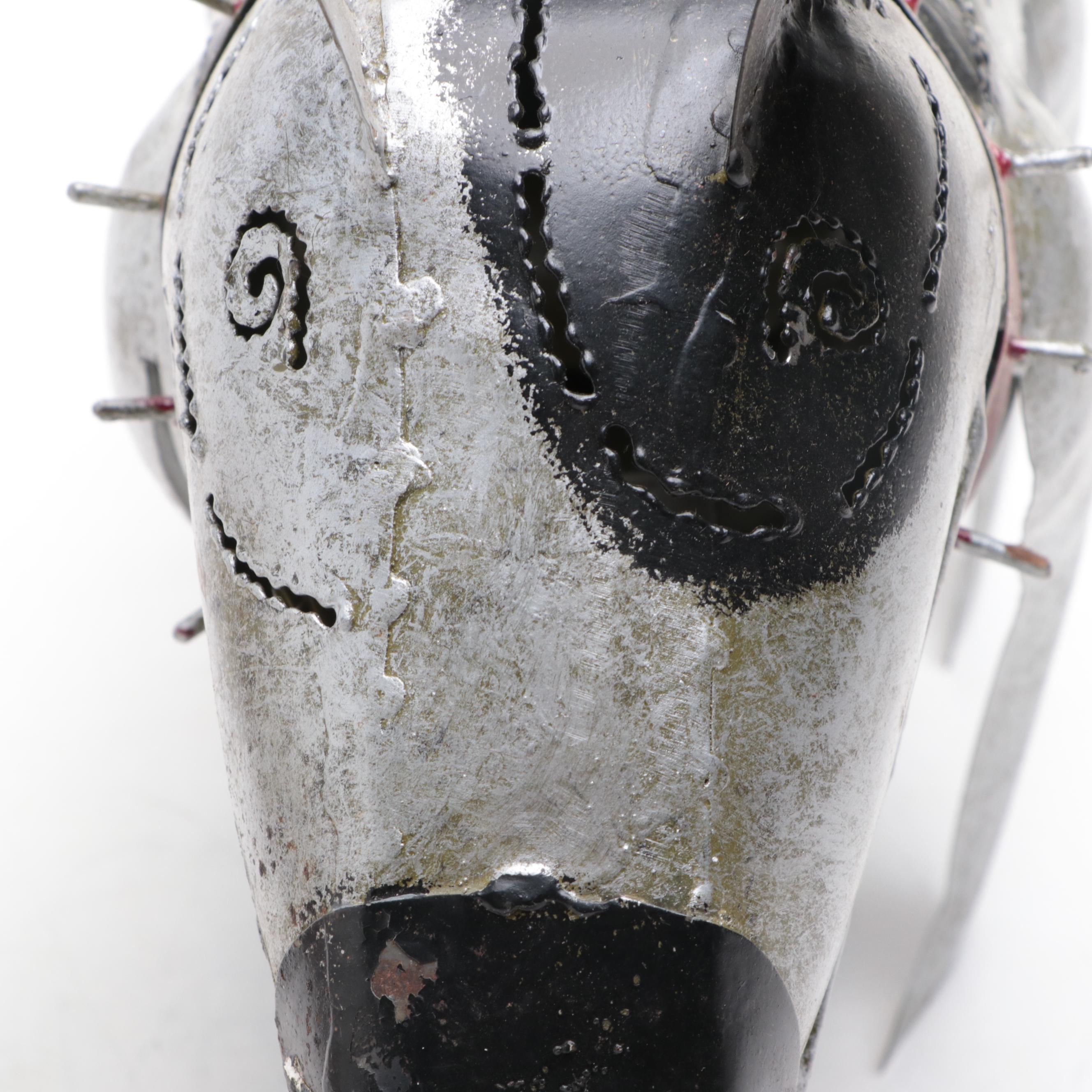 Sheet Metal "Spike the Dog" Tealight Candle Holder Garden Sculpture