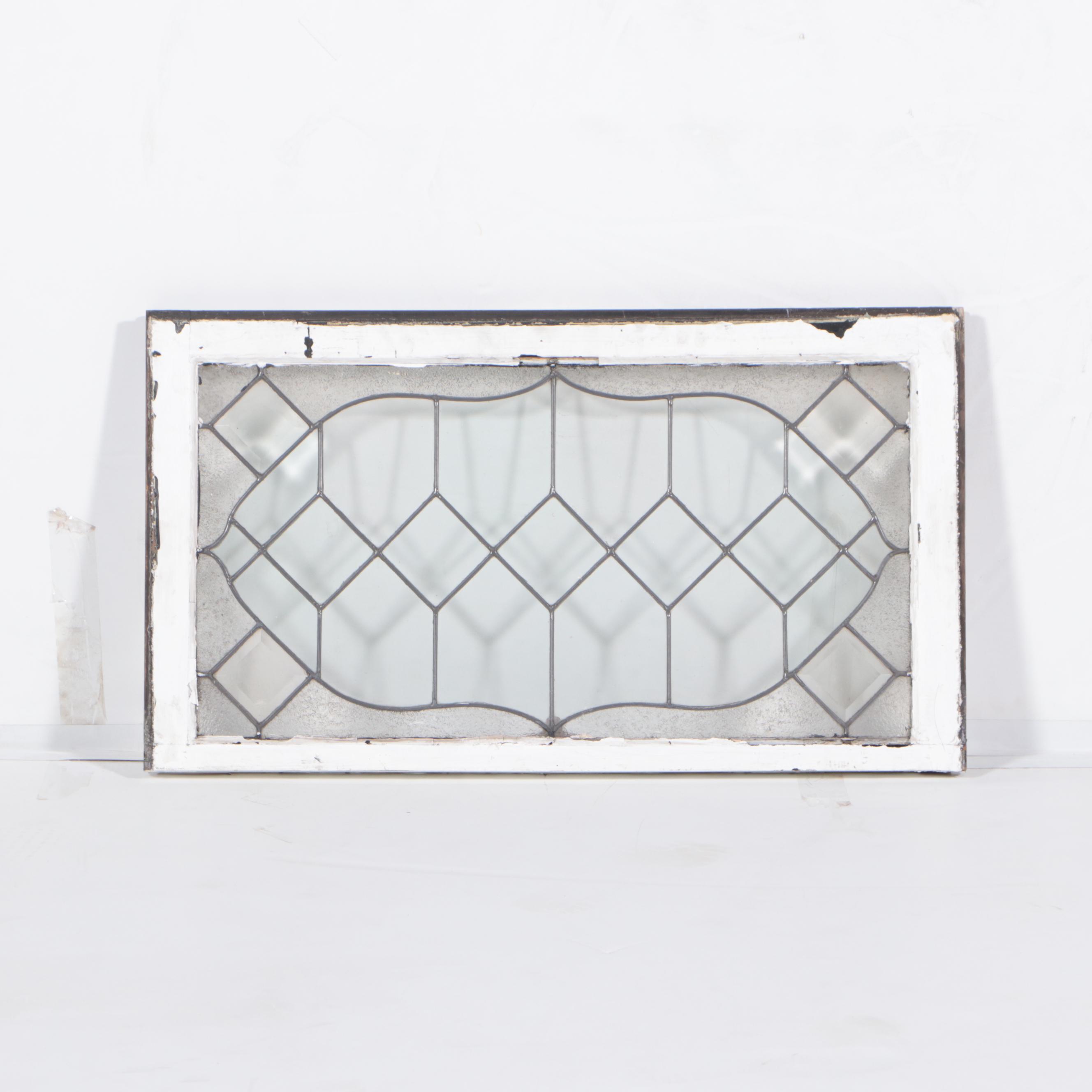 Two American Leaded Glass Window Panels, Late 19th/Earlly 20th Century