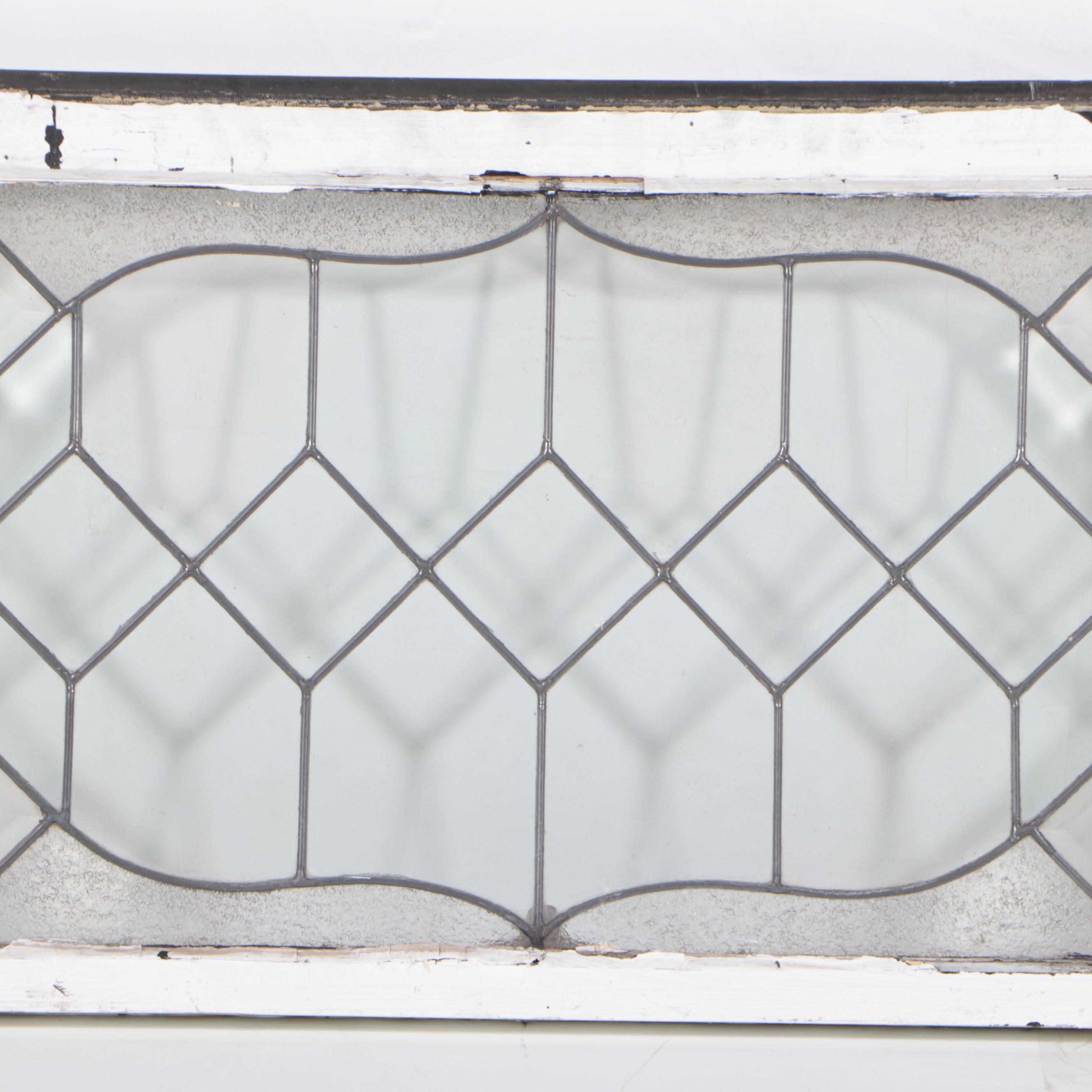 Two American Leaded Glass Window Panels, Late 19th/Earlly 20th Century