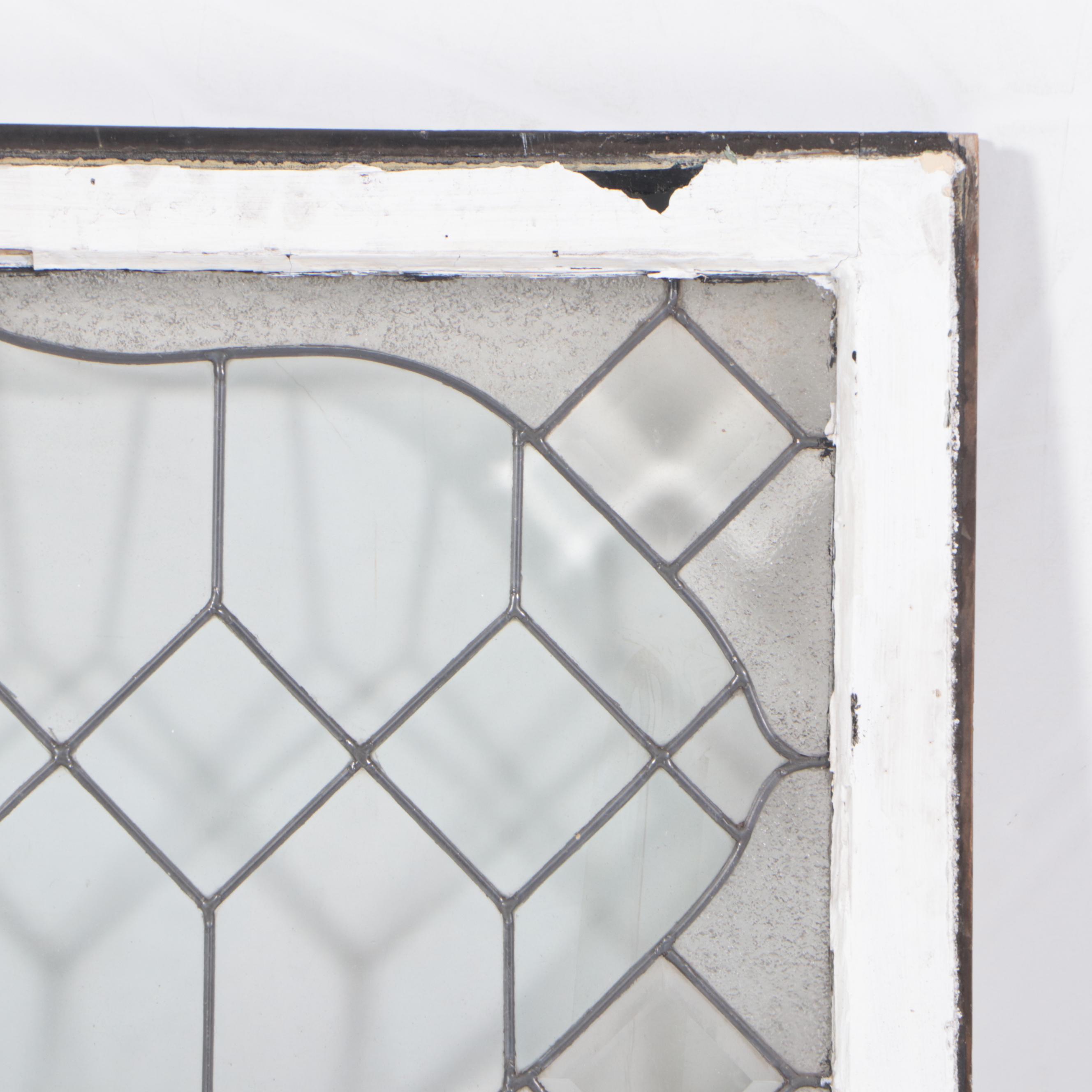 Two American Leaded Glass Window Panels, Late 19th/Earlly 20th Century