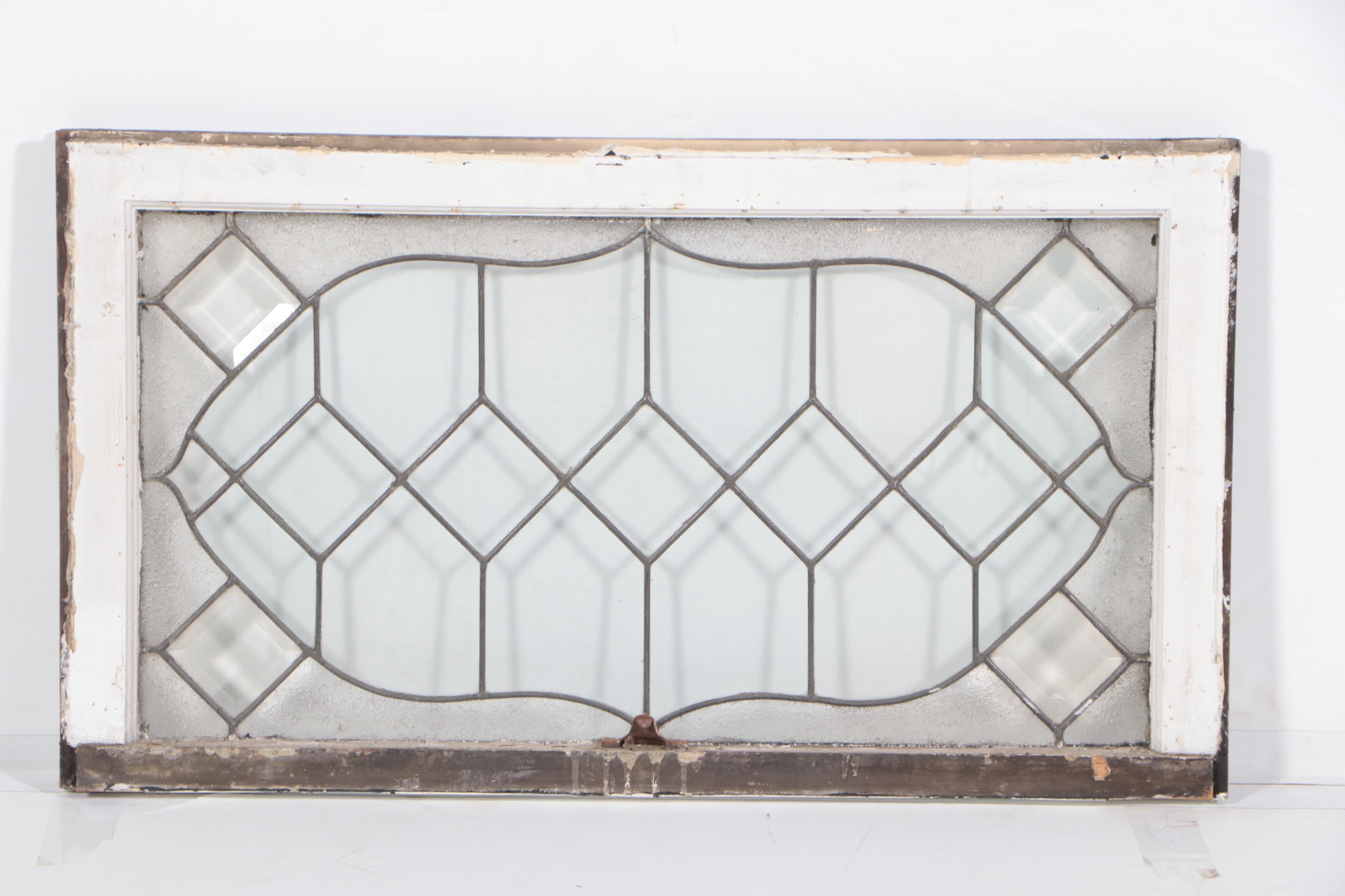 Two American Leaded Glass Window Panels, Late 19th/Earlly 20th Century
