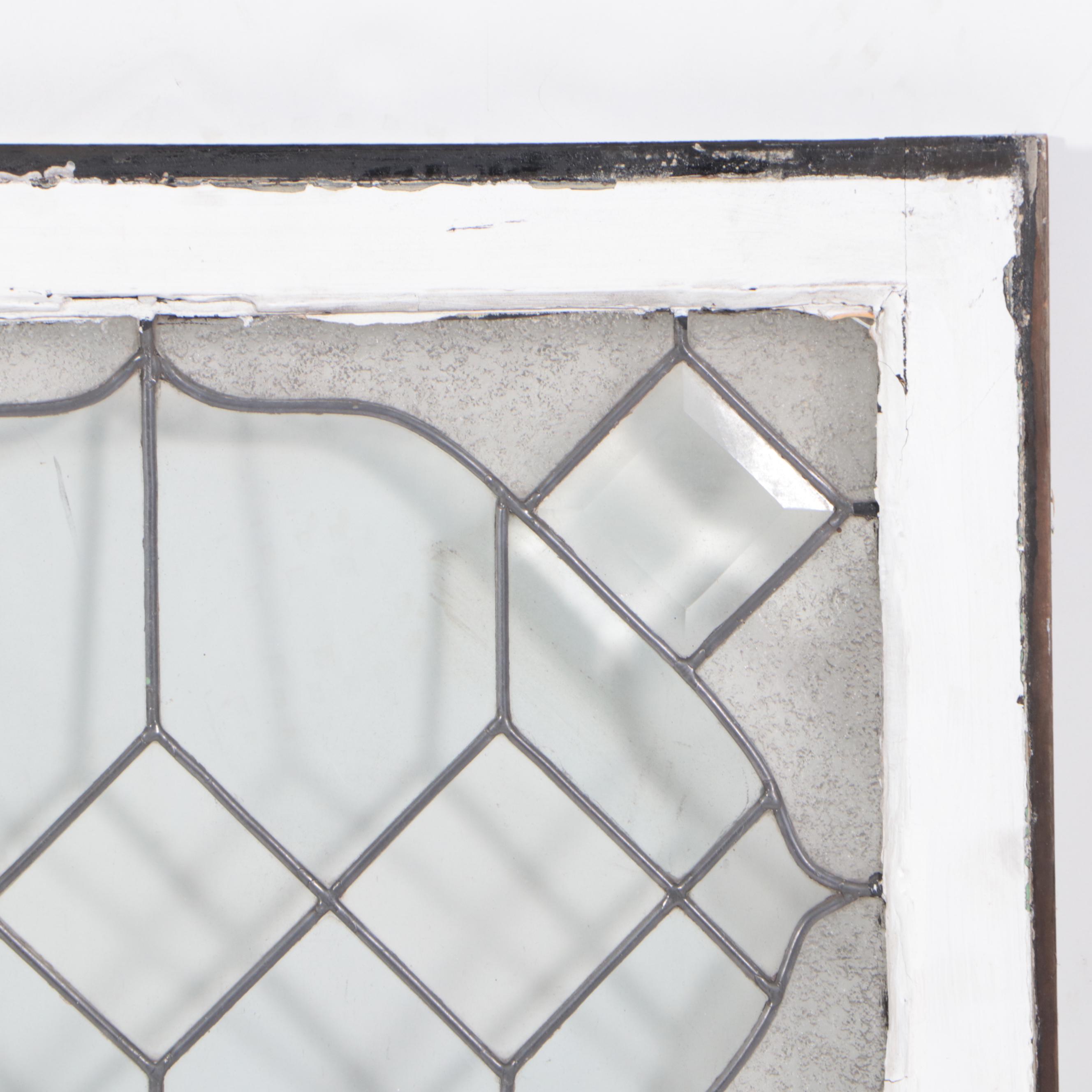 Two American Leaded Glass Window Panels, Late 19th/Earlly 20th Century