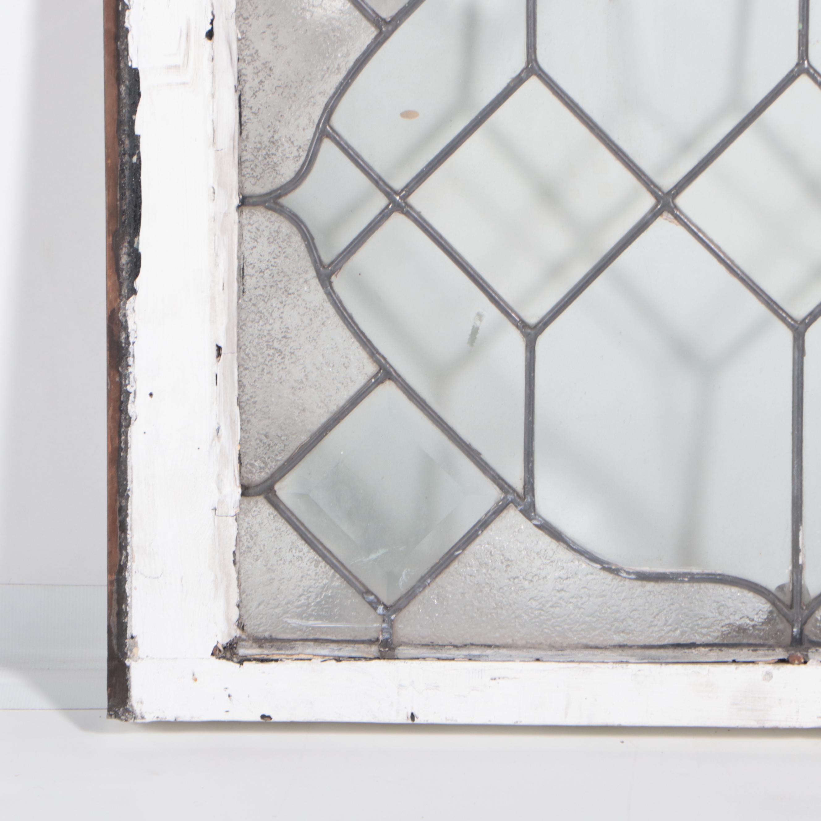 Two American Leaded Glass Window Panels, Late 19th/Earlly 20th Century