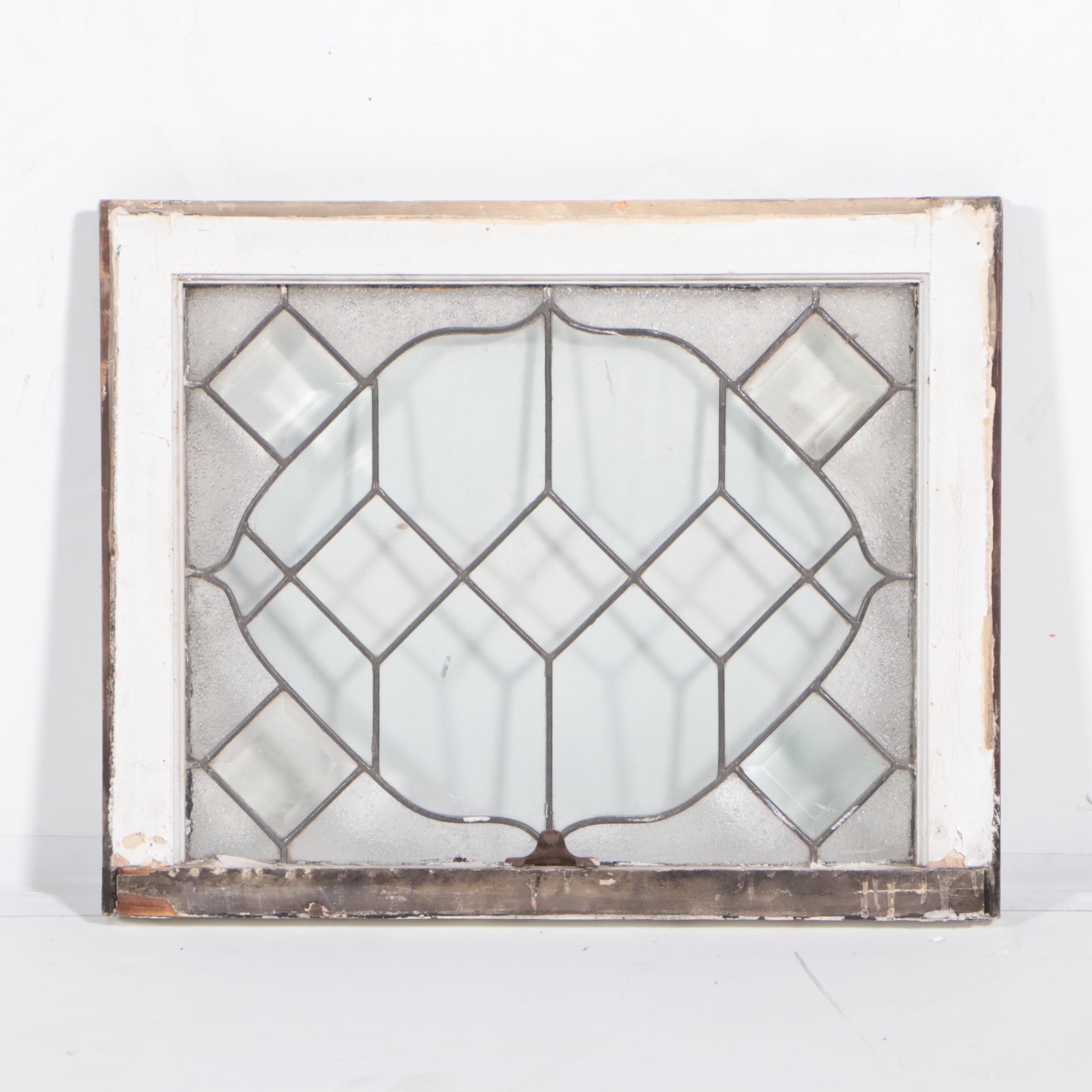 Two American Leaded Glass Window Panels, Late 19th/Earlly 20th Century