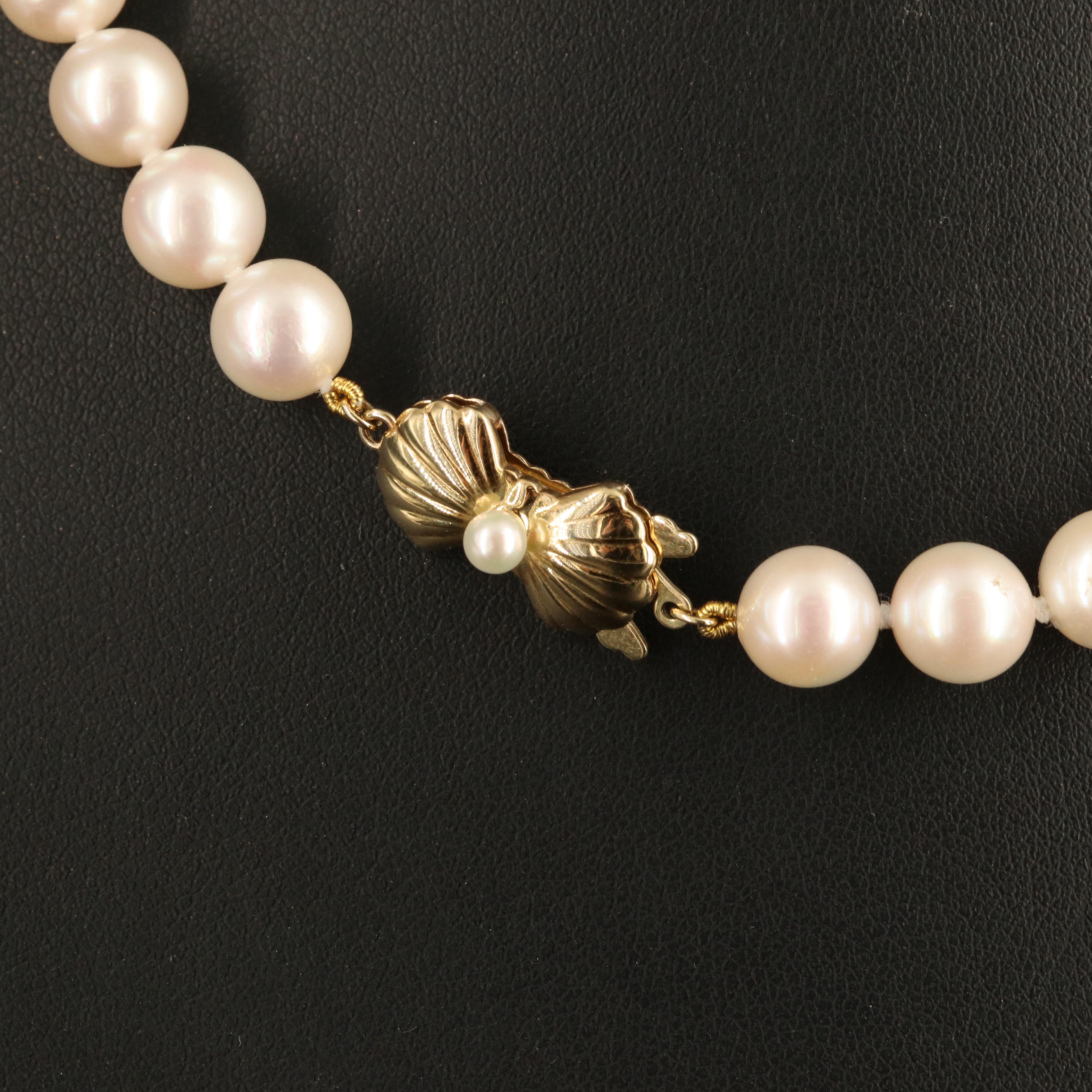 Blue Lagoon by Mikimoto Pearl Necklace with 14K Clasp