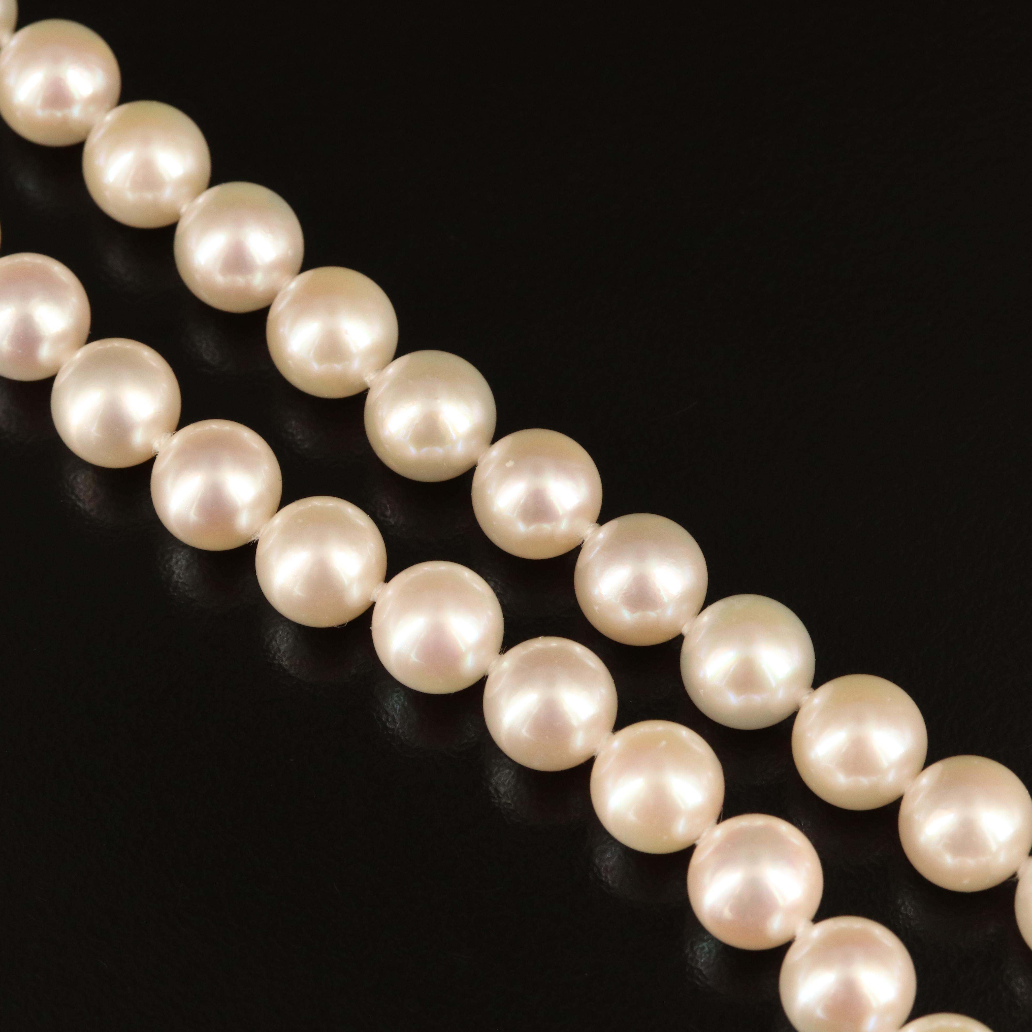 Blue Lagoon by Mikimoto Pearl Necklace with 14K Clasp