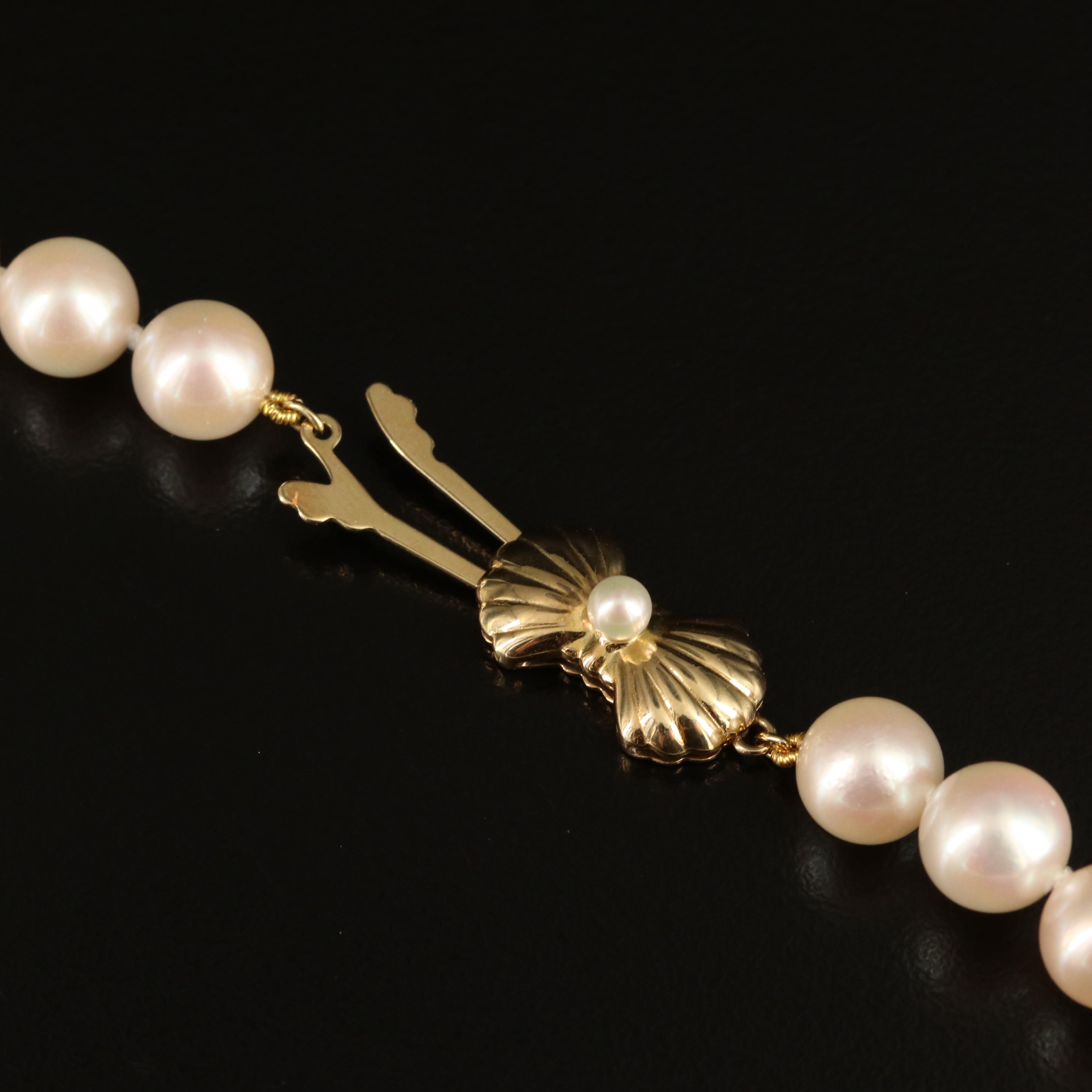 Blue Lagoon by Mikimoto Pearl Necklace with 14K Clasp