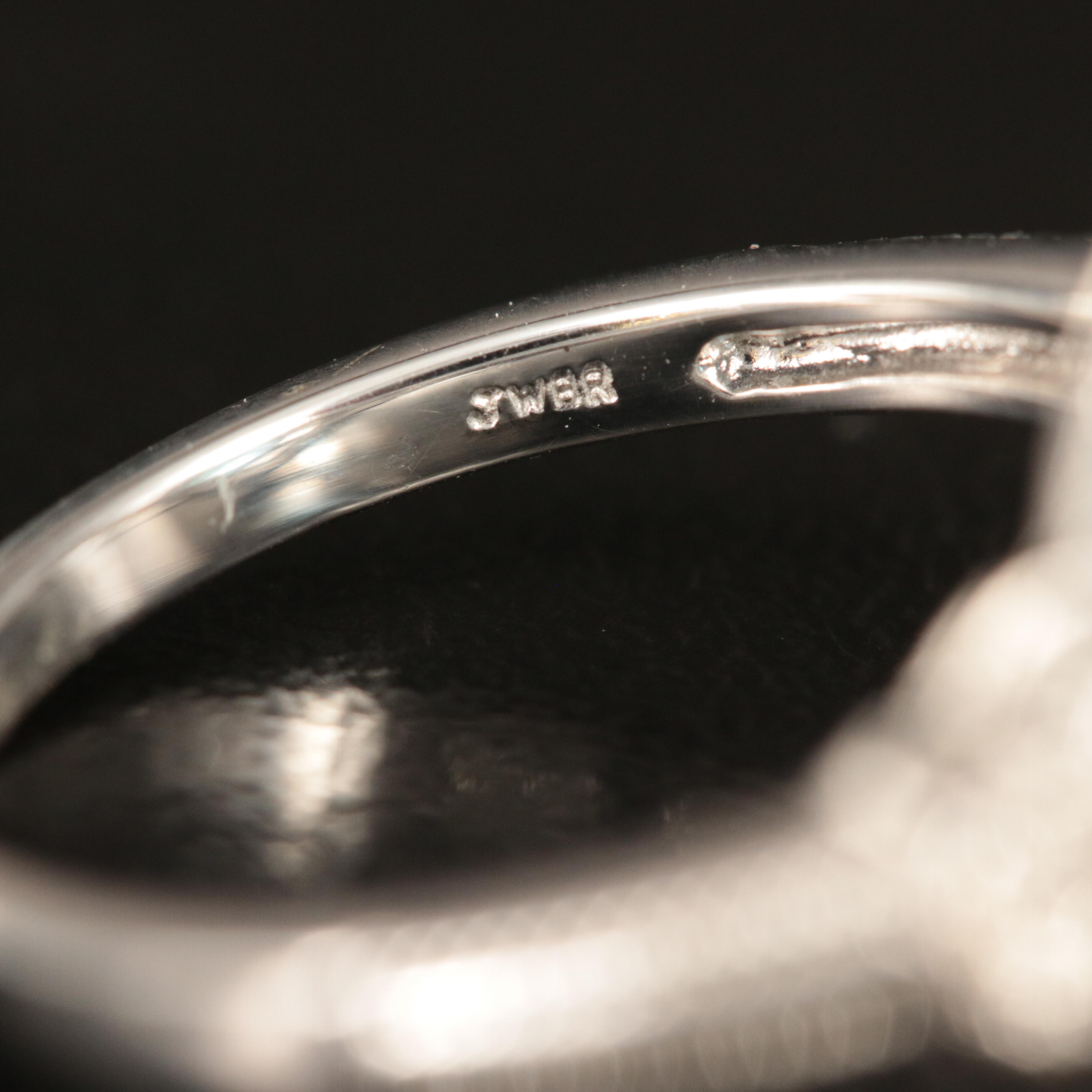 Sterling Swiss Blue Topaz and White Sapphire Ring