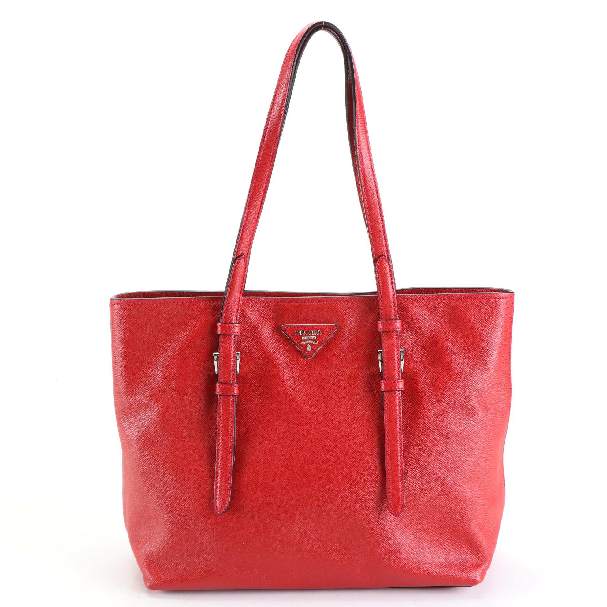 Prada Medium City Tote Bag in Saffiano Leather