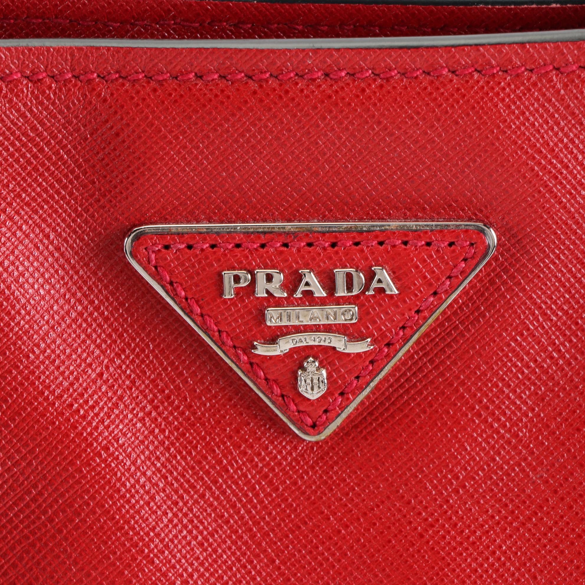 Prada Medium City Tote Bag in Saffiano Leather