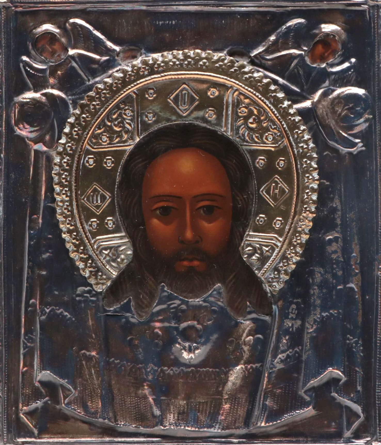 Eastern Orthodox Icon of the Holy Face with Metal Riza