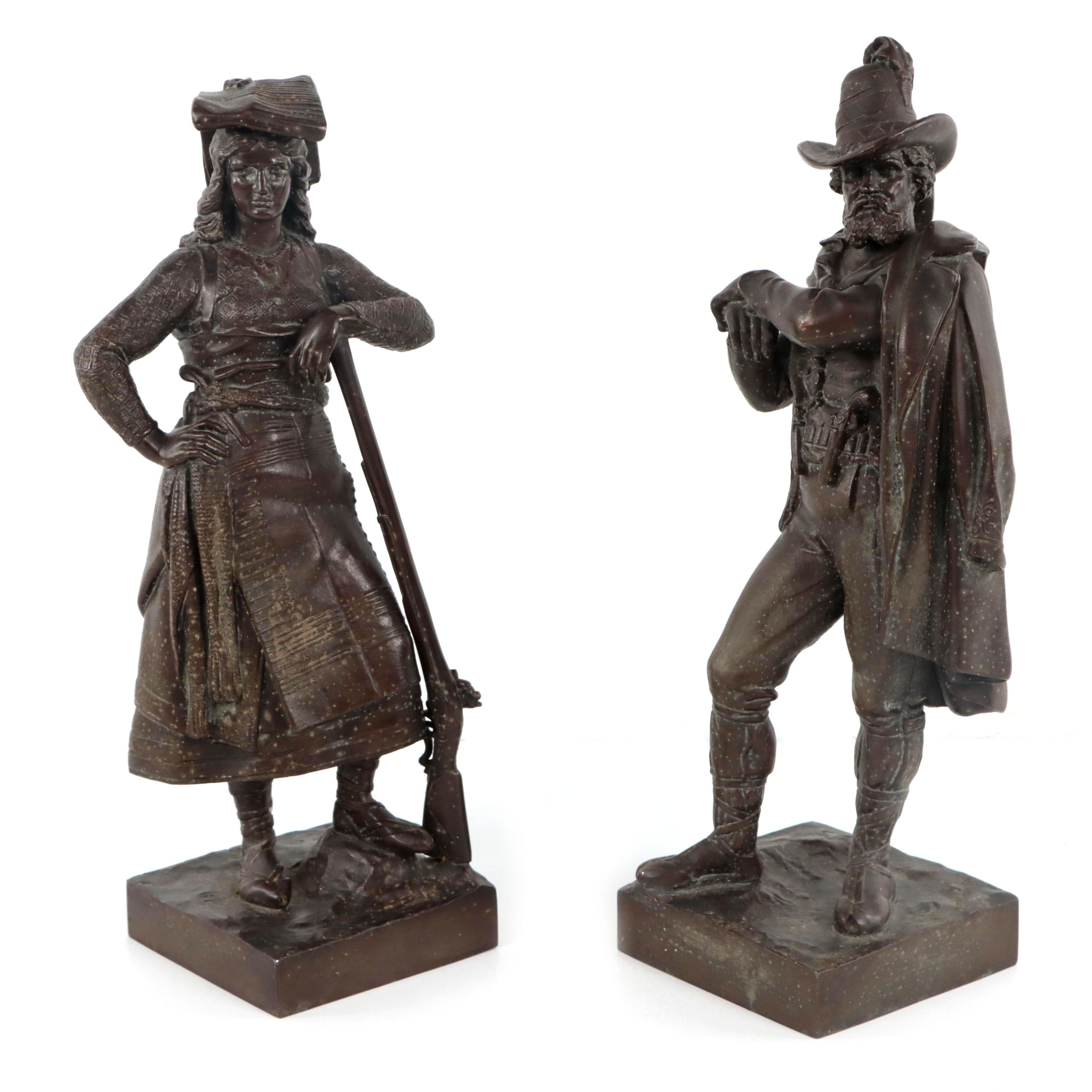 Spelter Sculptures of European Explorers