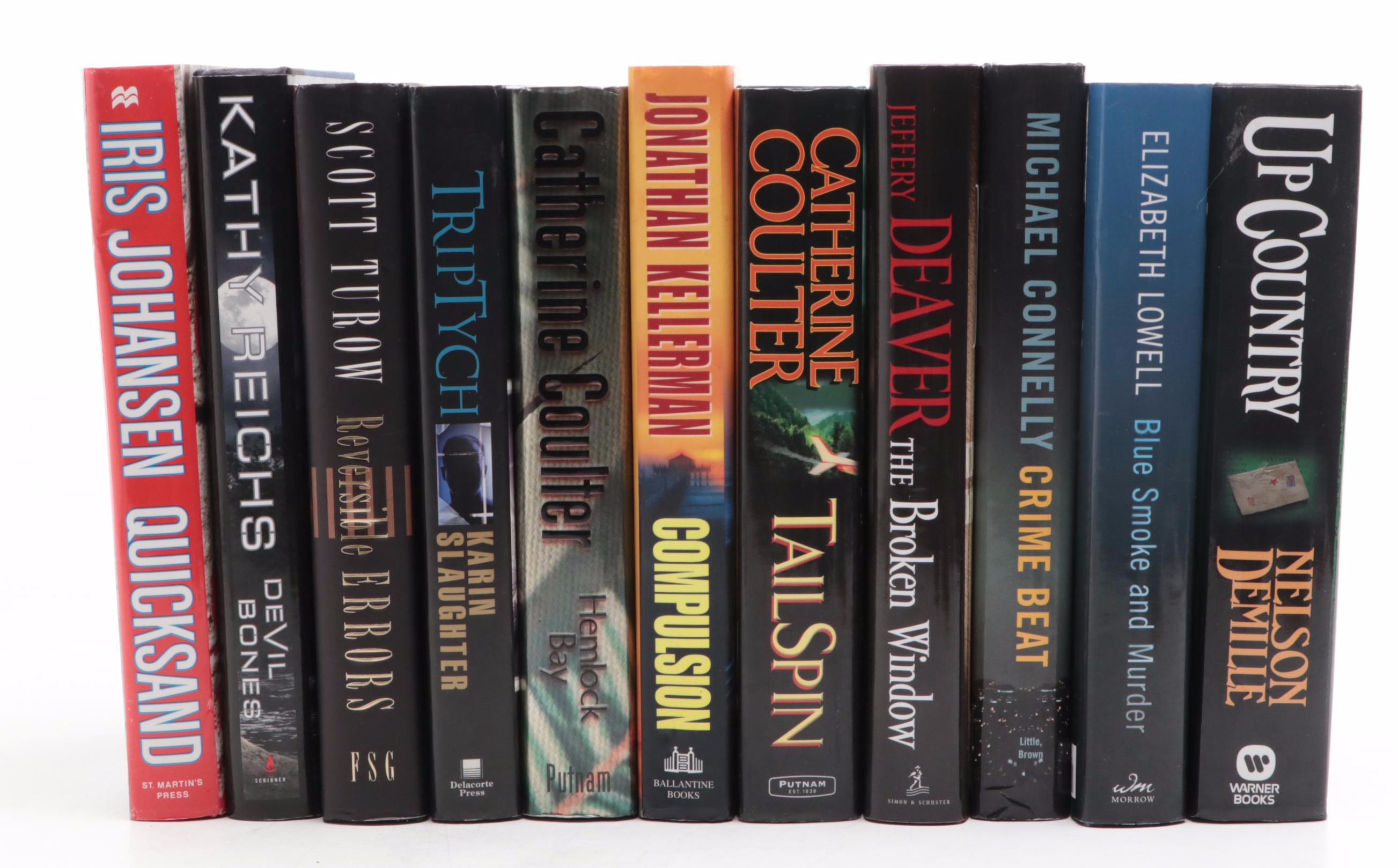 First Edition Mystery and Crime Books Including "Up Country" by Nelson DeMille