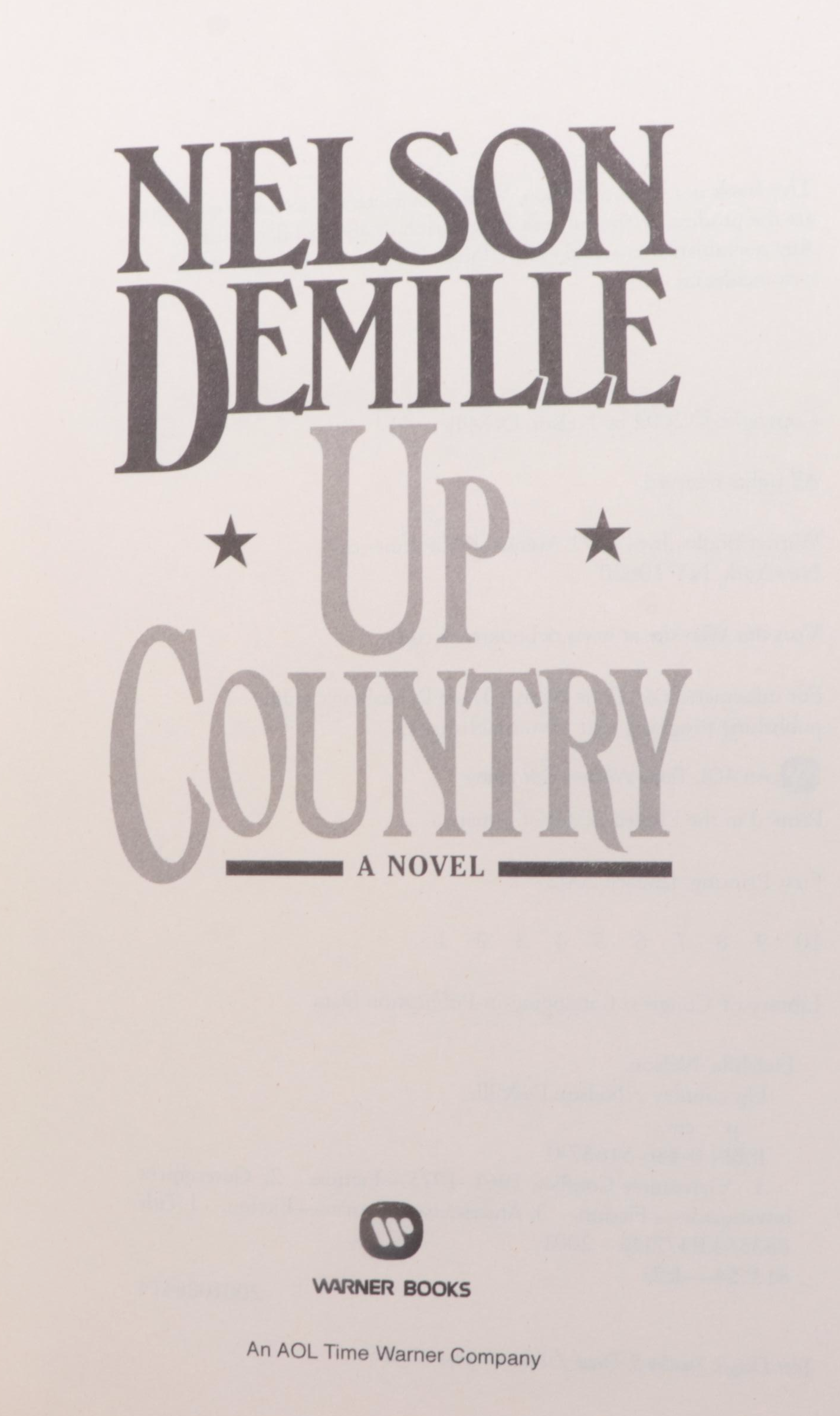 First Edition Mystery and Crime Books Including "Up Country" by Nelson DeMille