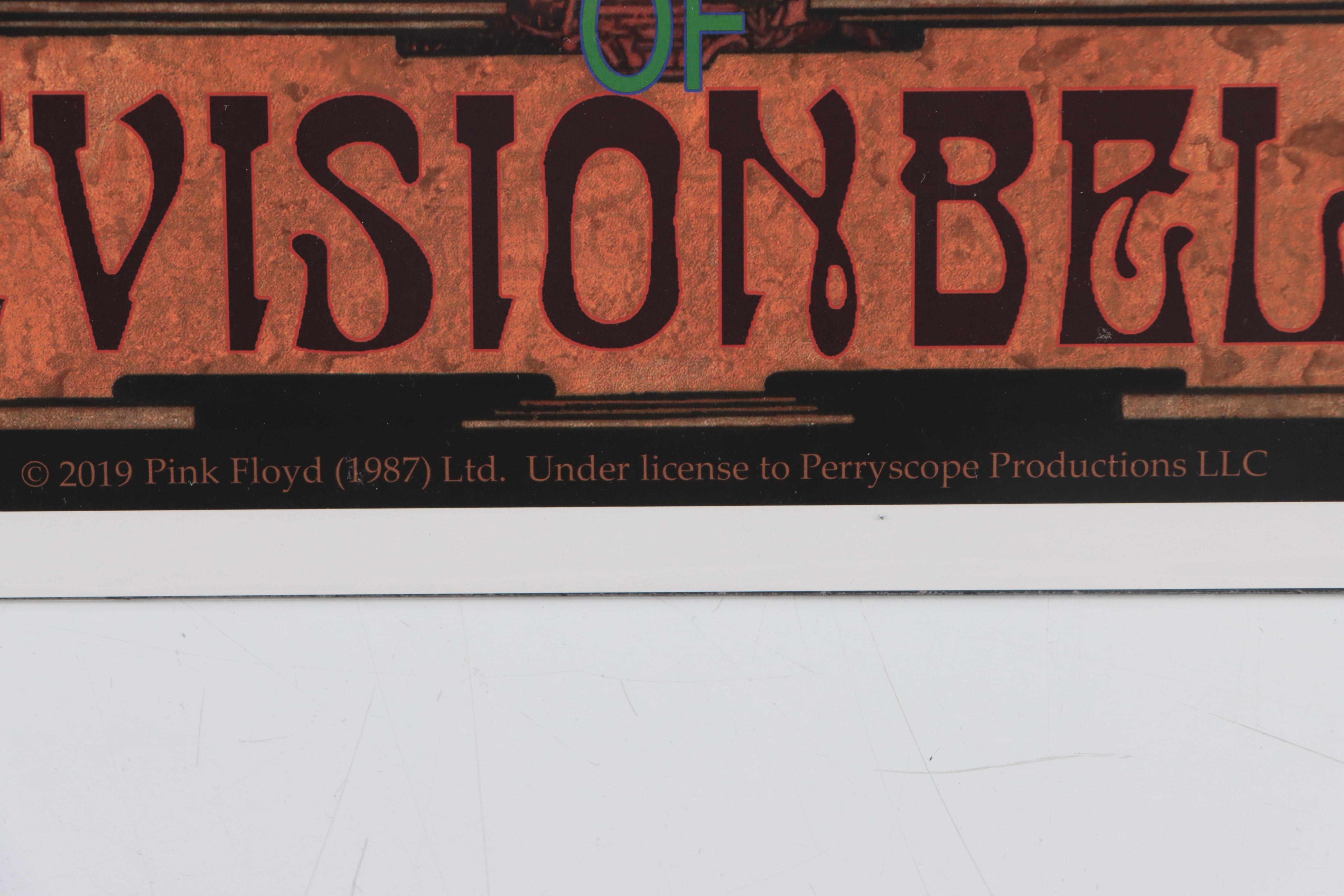 Bob Masse Offset Lithograph Fan Poster "Pink Floyd," 2019