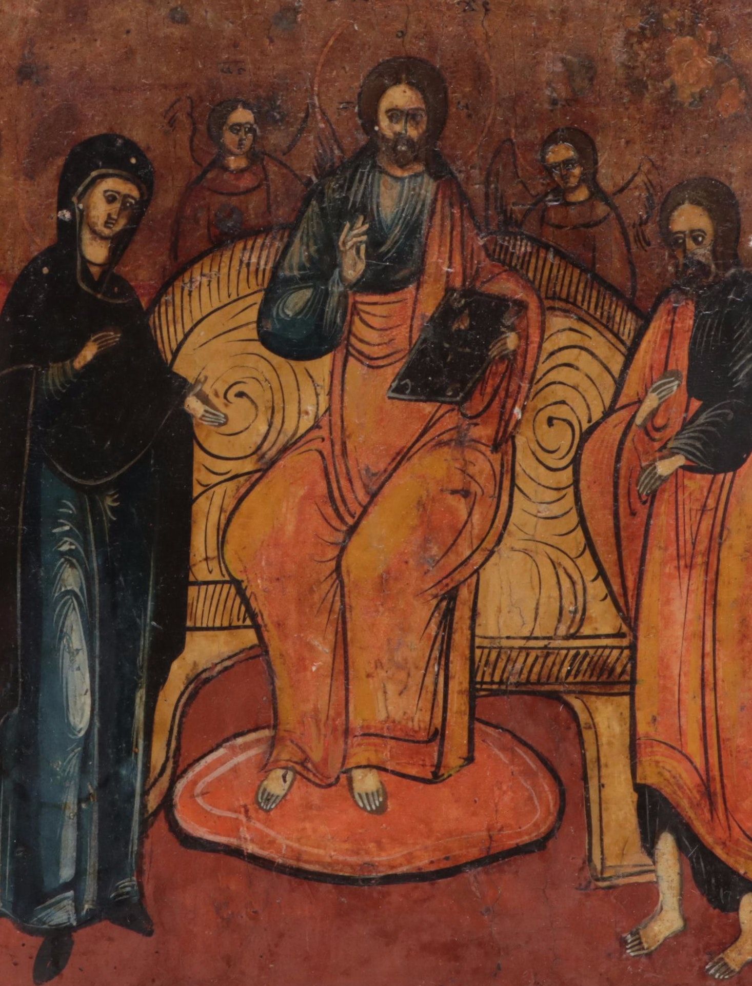 Eastern Orthodox Icon of the Deesis, Late 19th to Early 20th Century