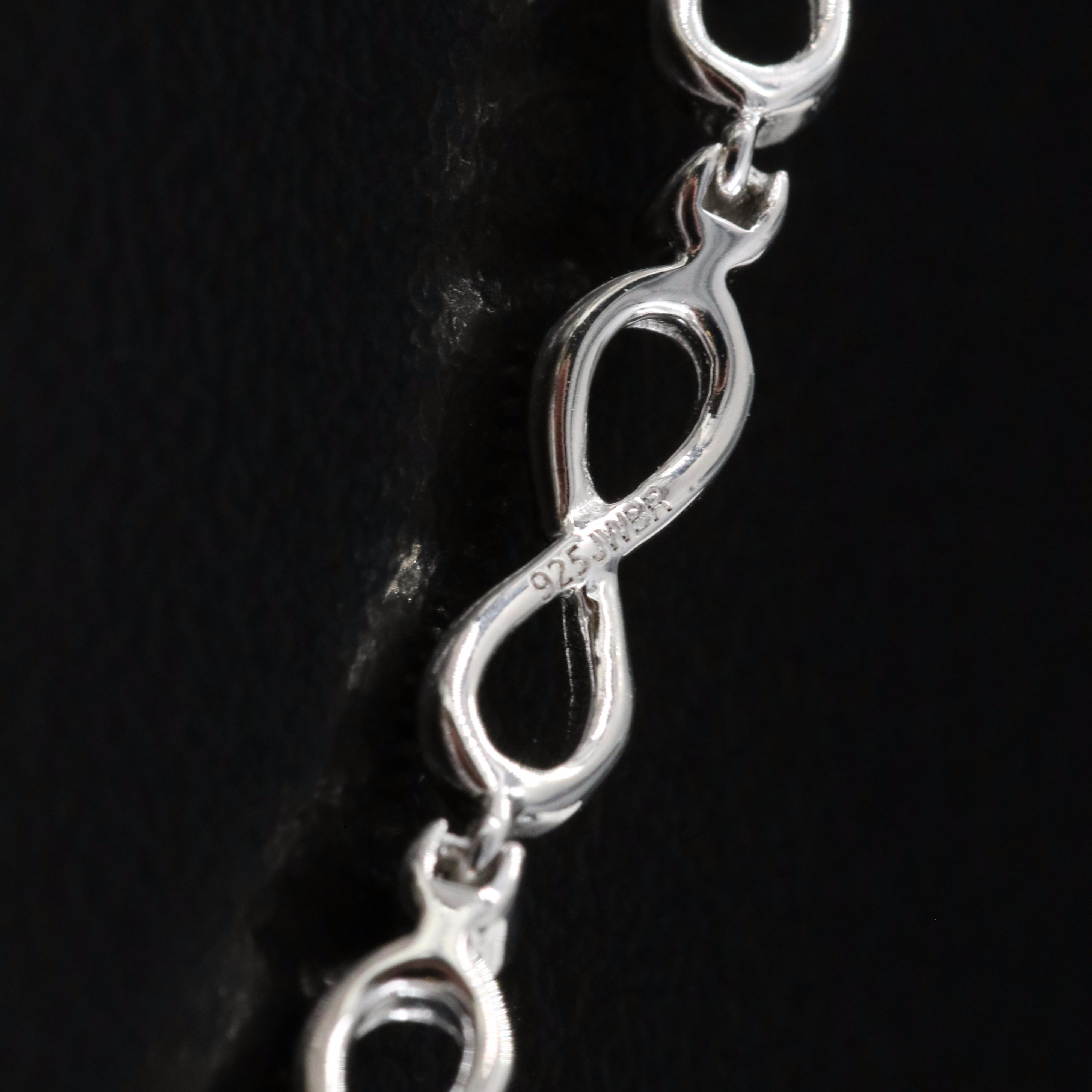 Sterling Ruby Infinity Heart Bracelet