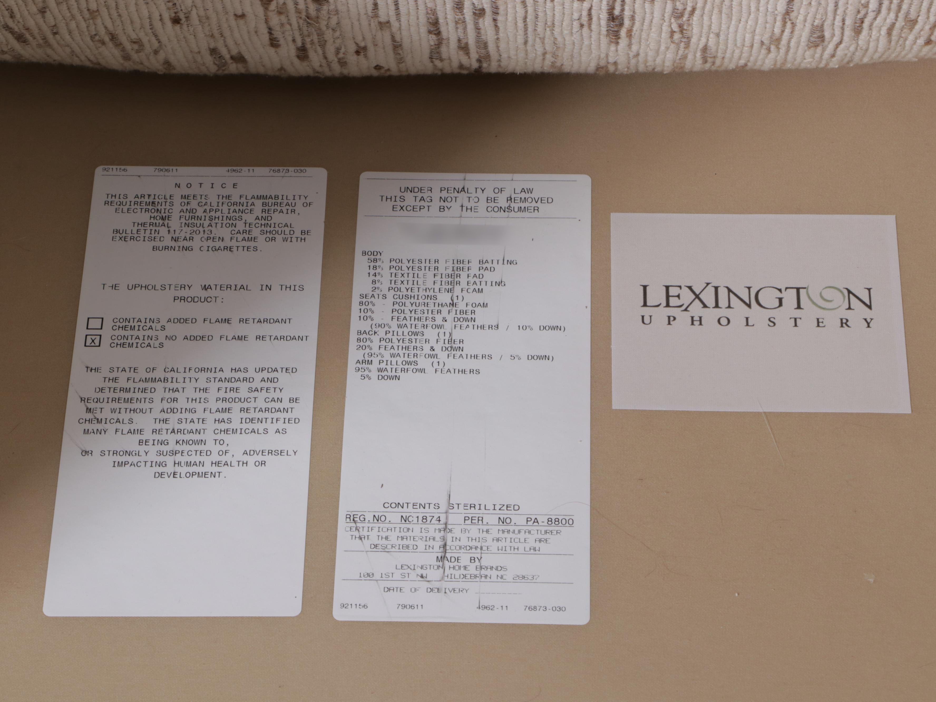 Lexington Furniture Custom-Upholstered Armchair with Ottoman and Pillows