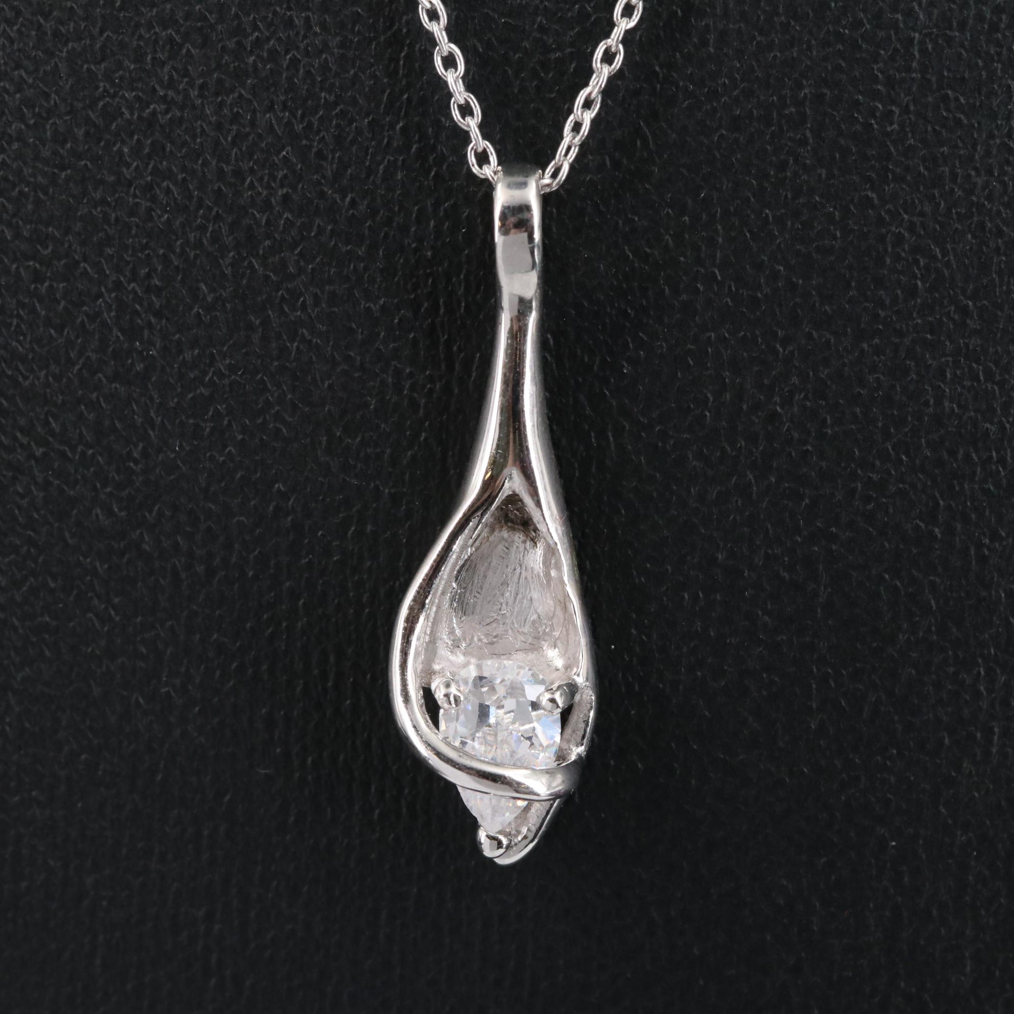 Sterling Cubic Zirconia Pendant Necklace