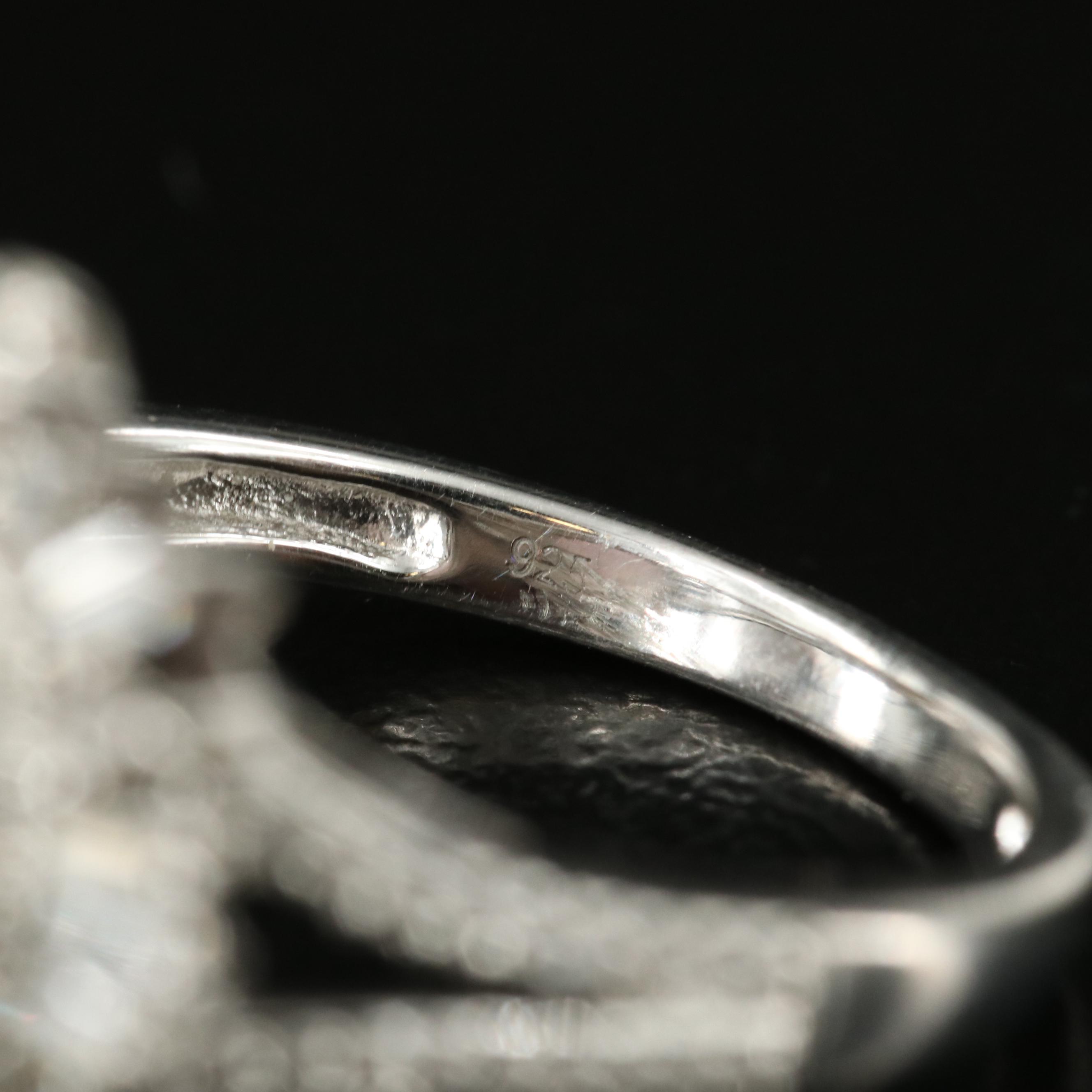 Sterling Opal and Cubic Zirconia Ring