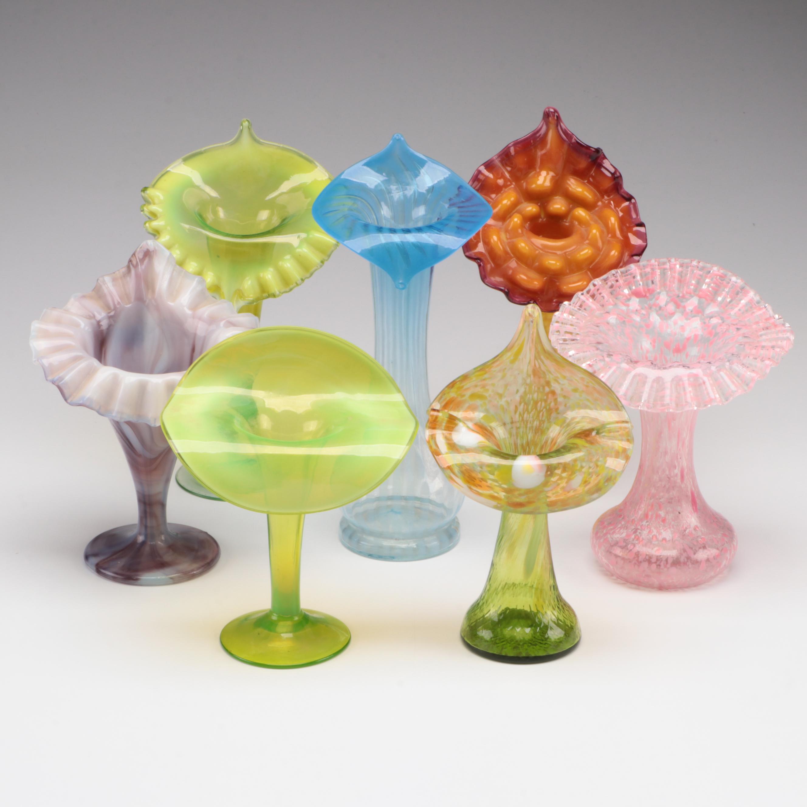 Handblown Glass Jack-In-The-Pulpit Vases