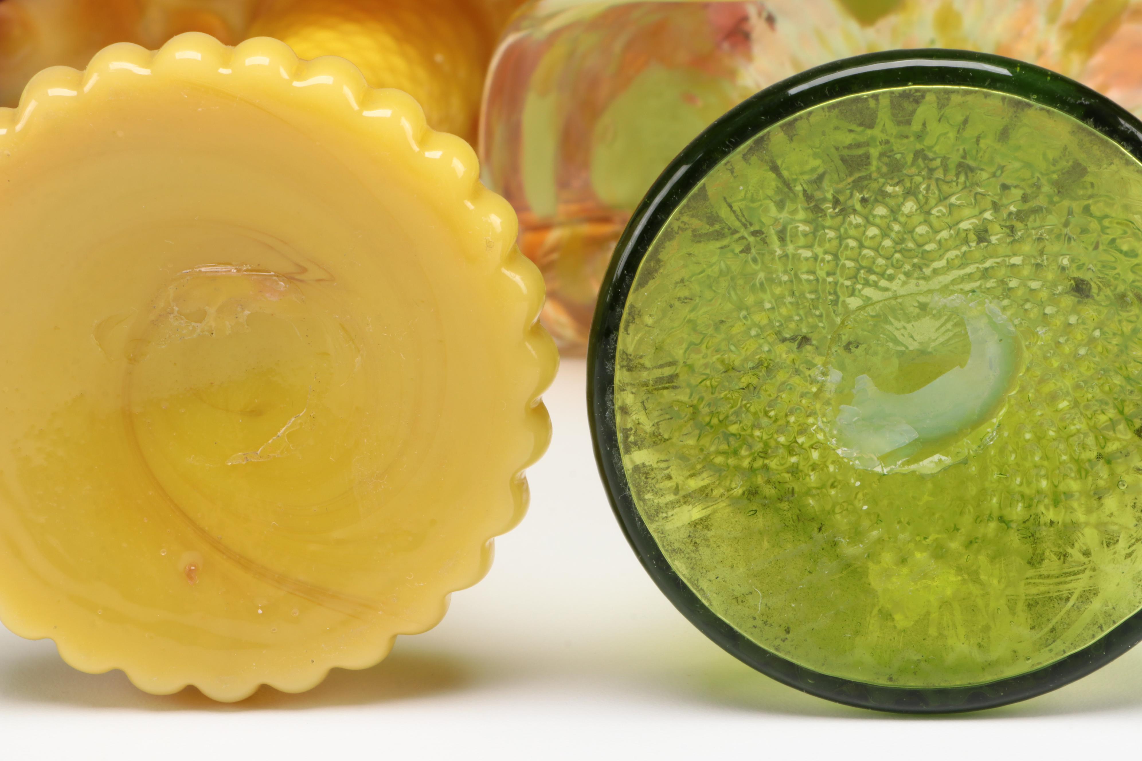 Handblown Glass Jack-In-The-Pulpit Vases