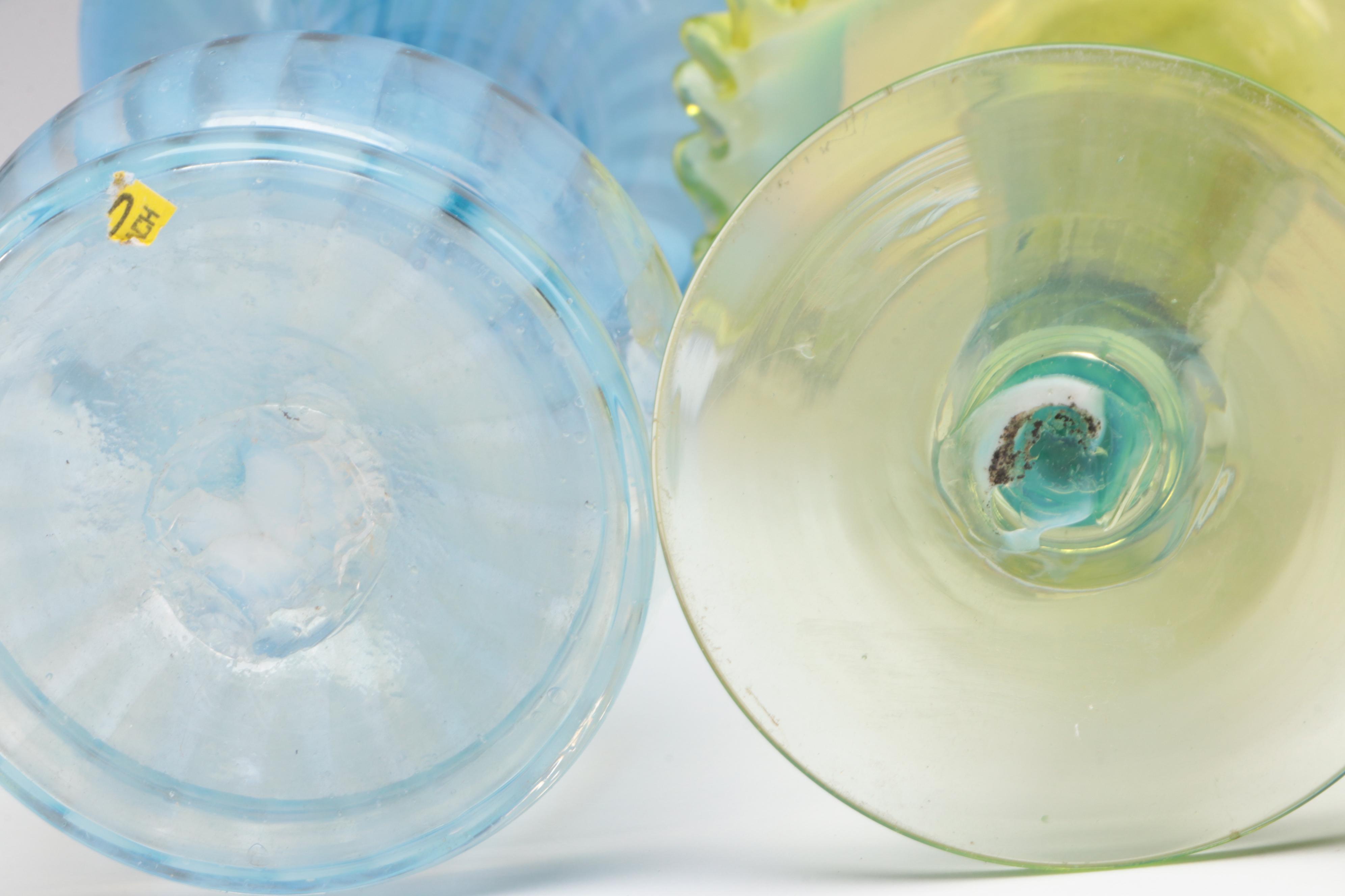 Handblown Glass Jack-In-The-Pulpit Vases