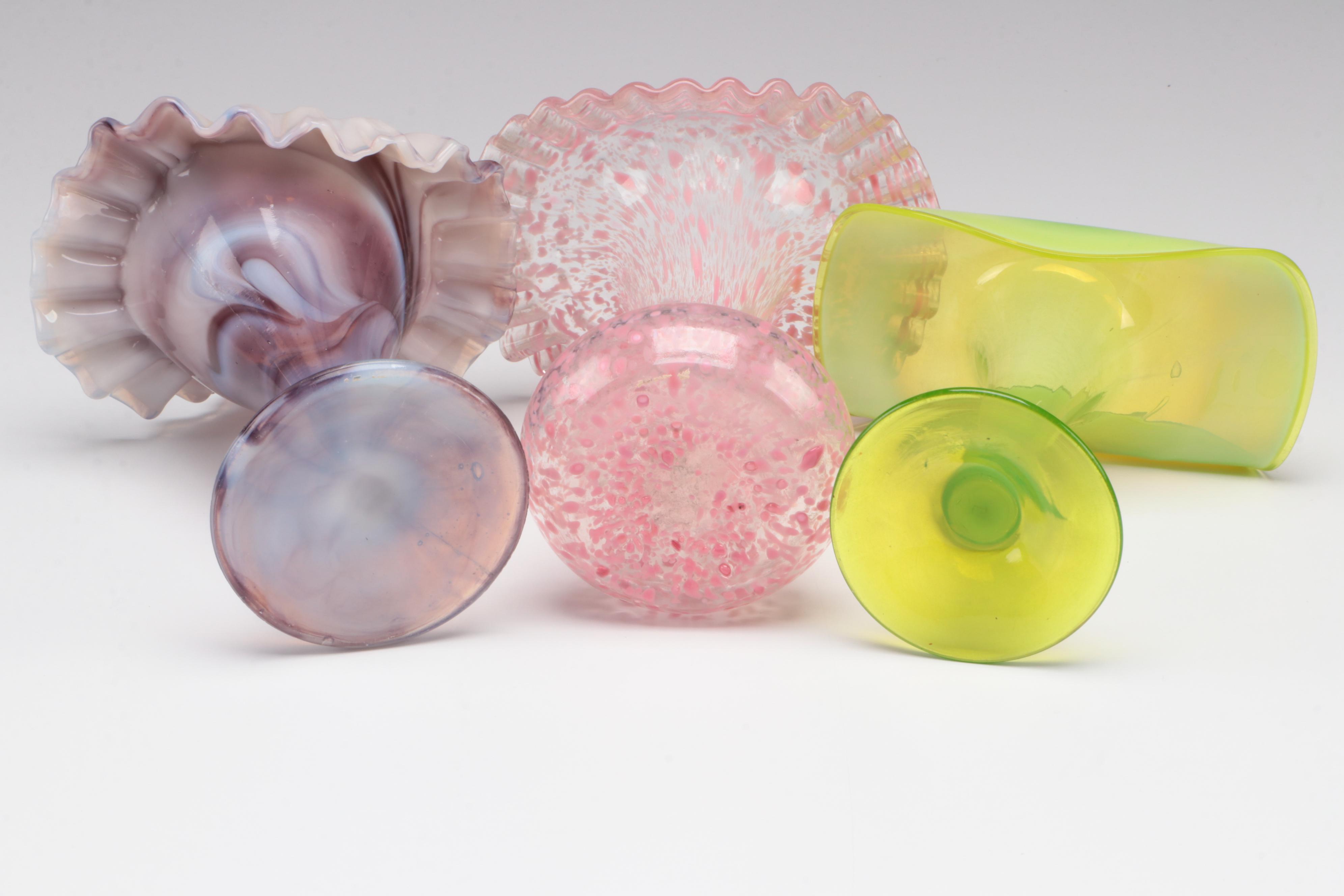 Handblown Glass Jack-In-The-Pulpit Vases