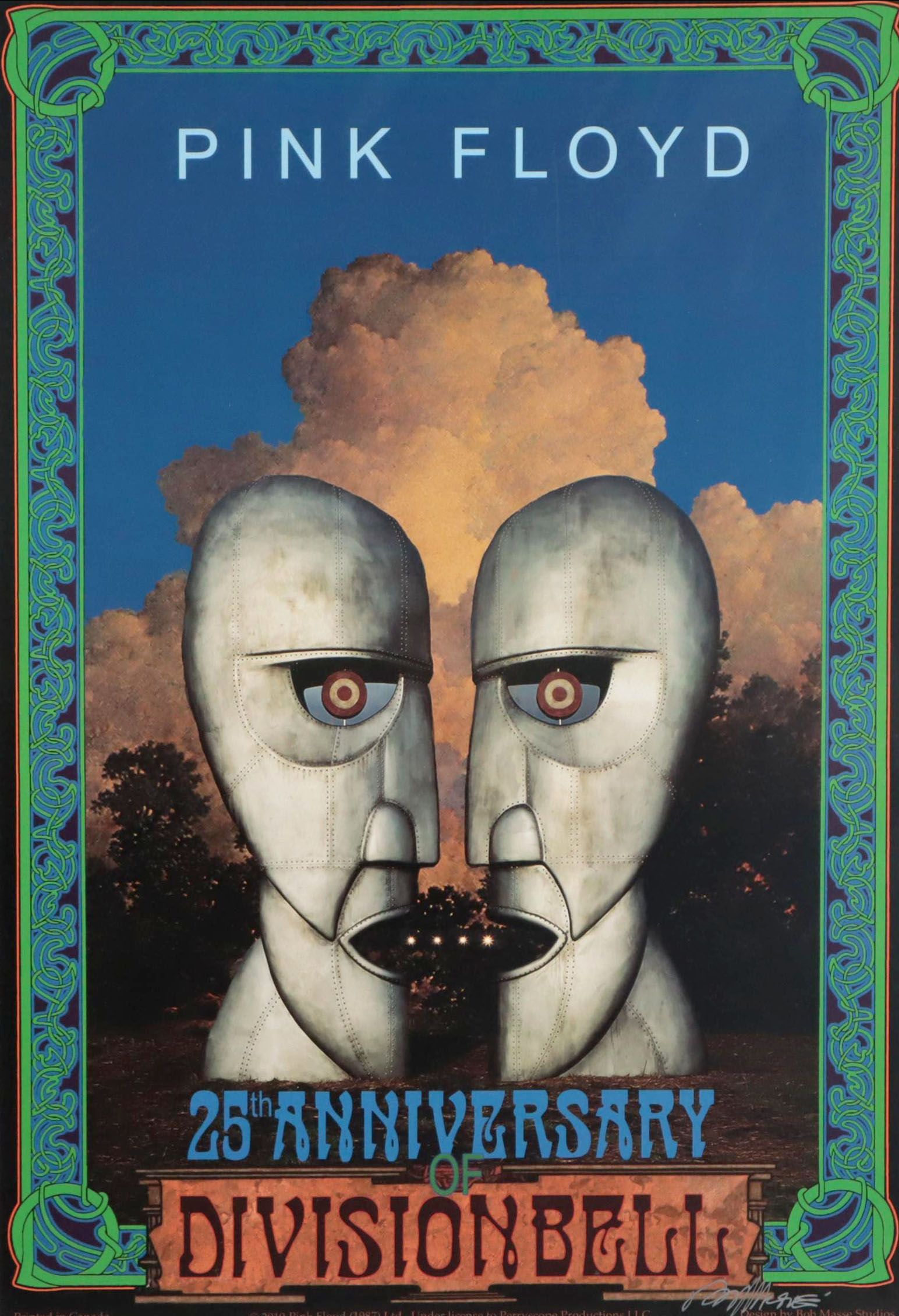 Bob Masse Offset Lithograph Fan Poster "Pink Floyd," 2019