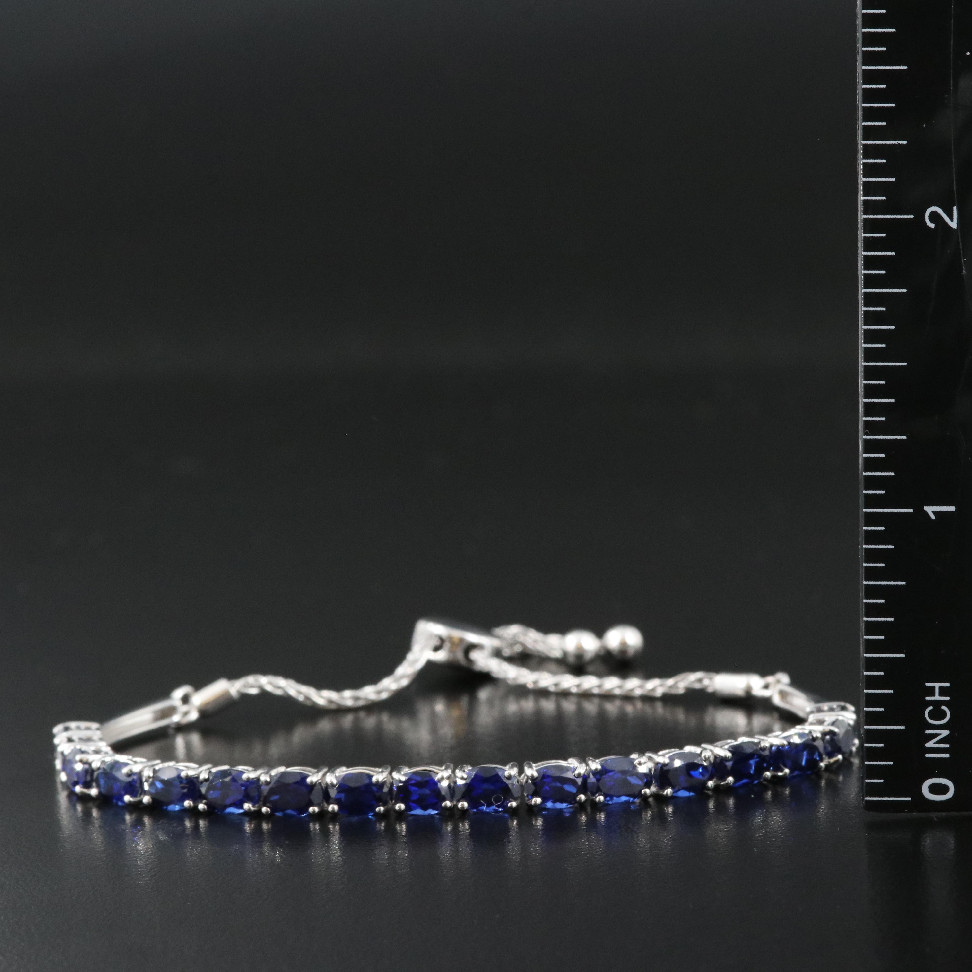 Sterling Sapphire Bolo Bracelet