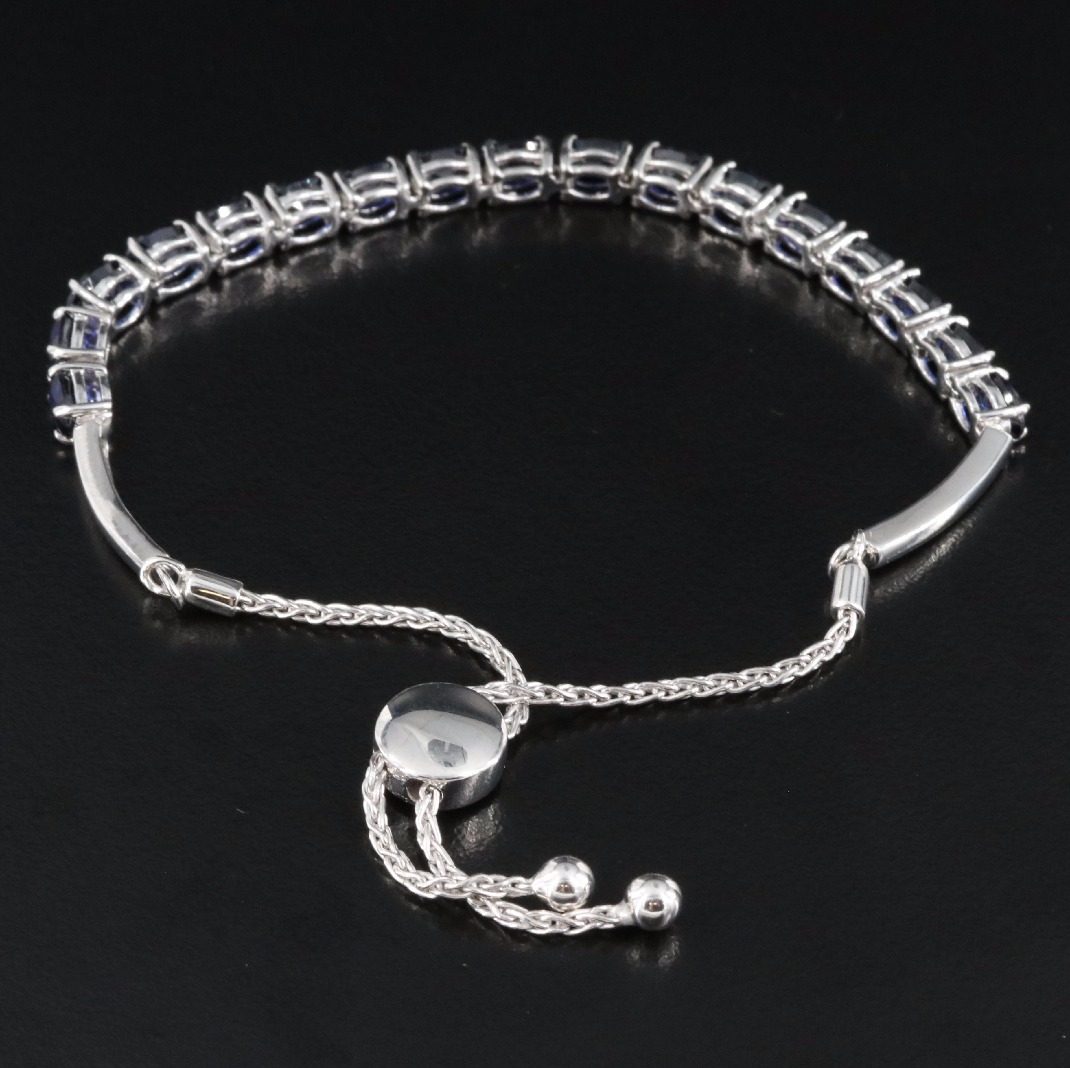 Sterling Sapphire Bolo Bracelet