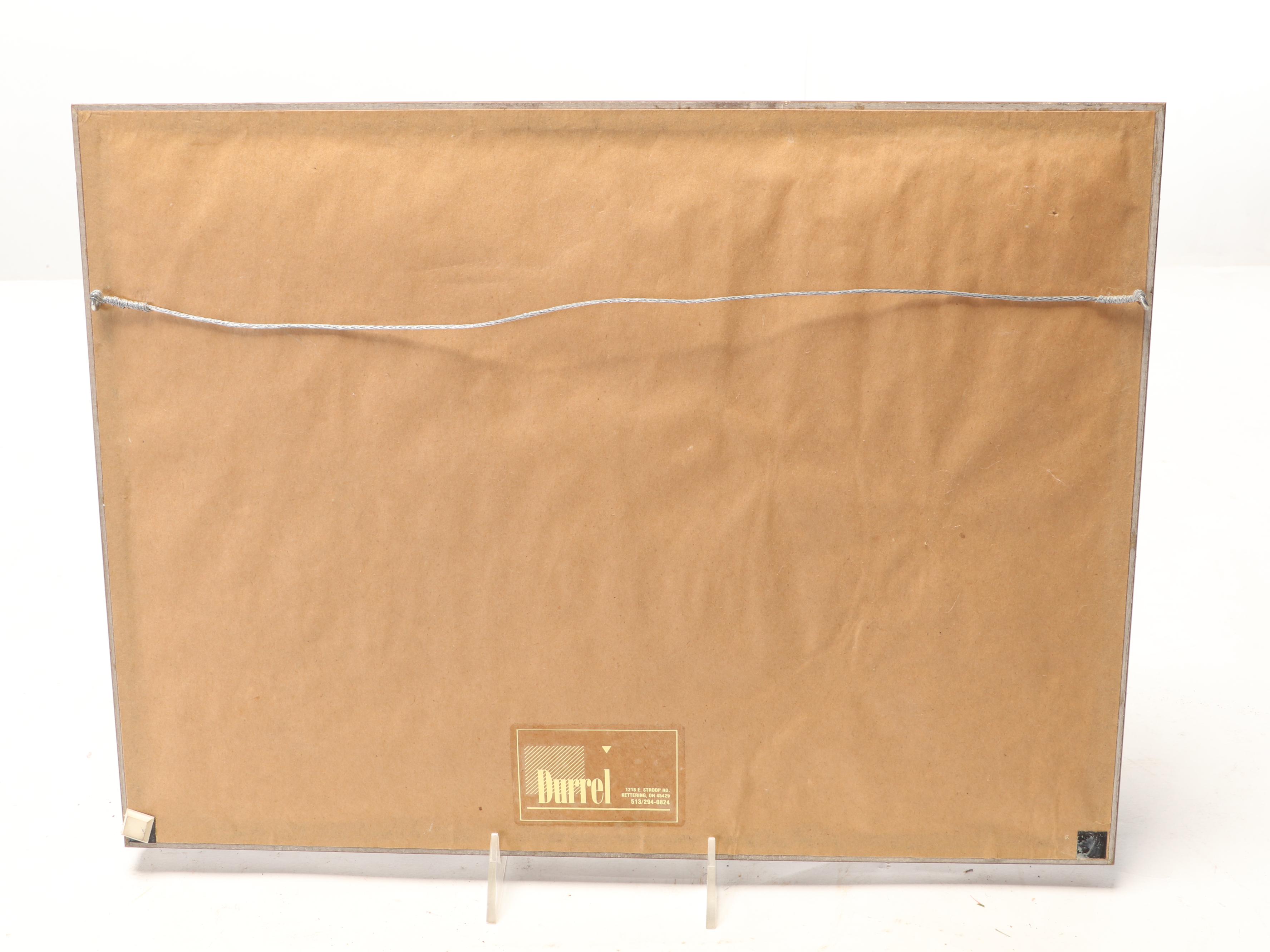 Hand-Crafted Rattan and Wood Bead Basket With Cross-Stitch Sampler, More