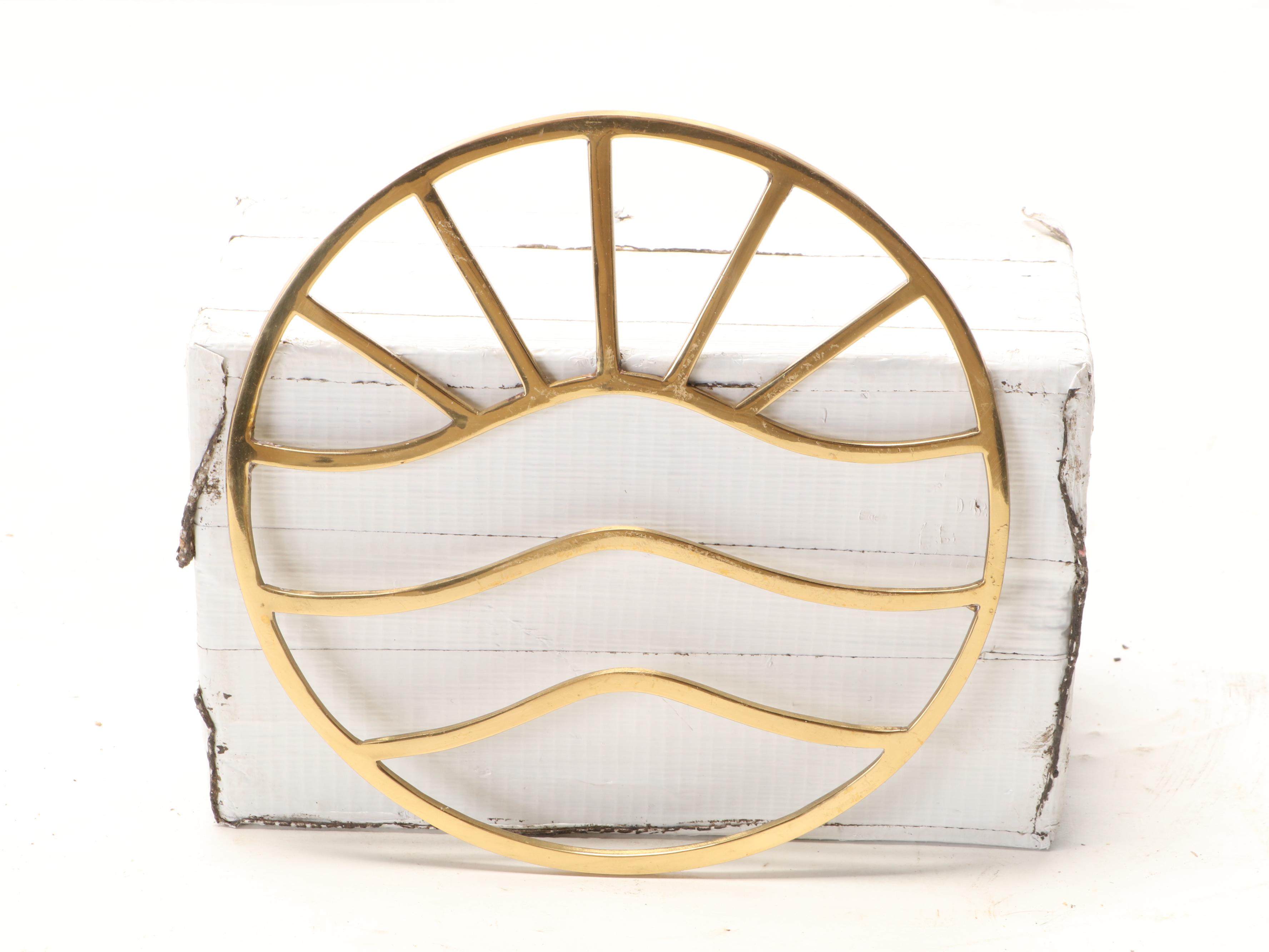 Hand-Crafted Rattan and Wood Bead Basket With Cross-Stitch Sampler, More