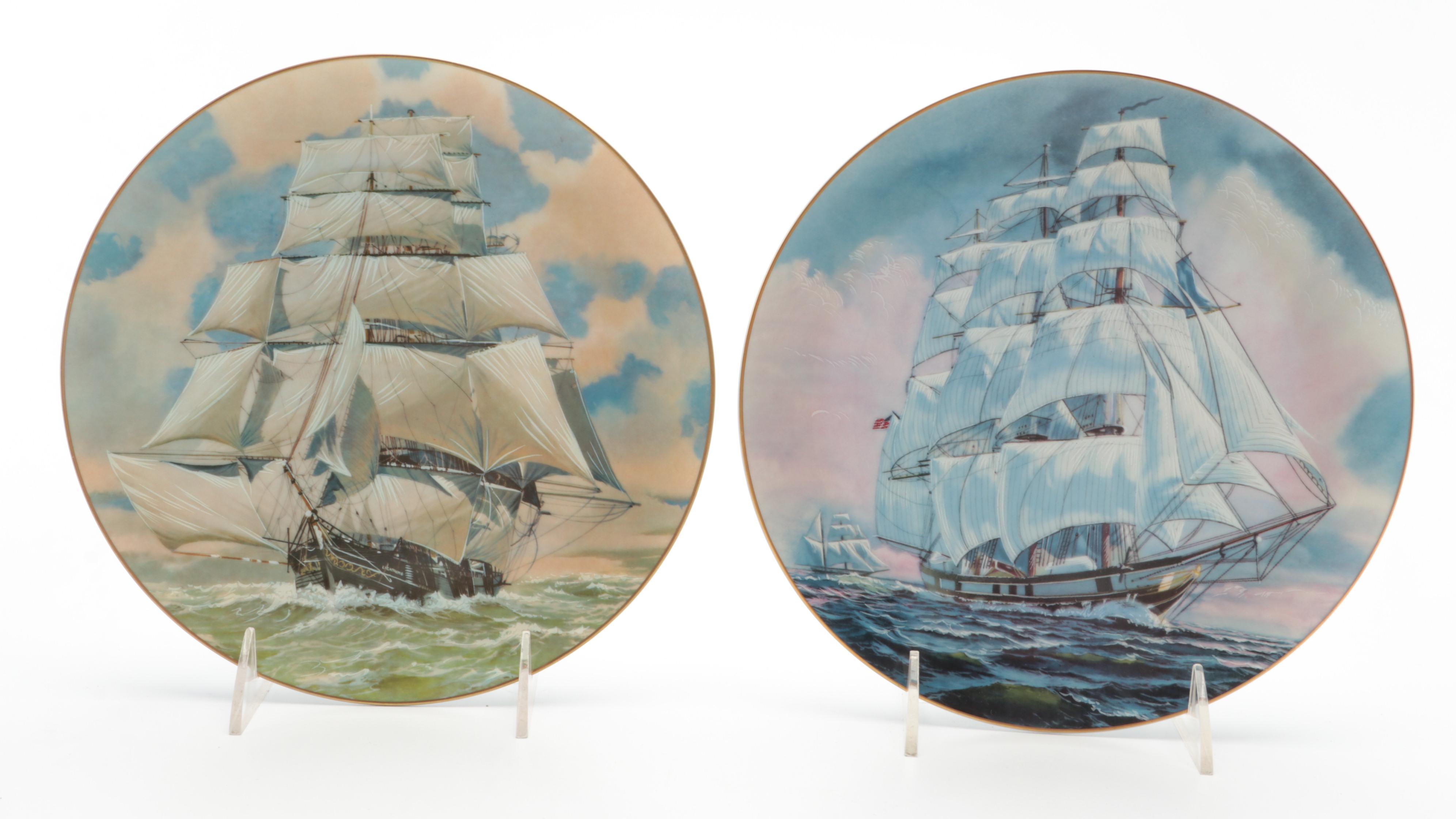 Rosenthal for The Danbury Mint "The Flying Cloud" and Other Sailing Ships Plates
